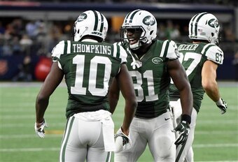 Kenbrell Thompkins (10) and Quincy Enunwa (81) made two of the biggest plays of the game for the Jets.