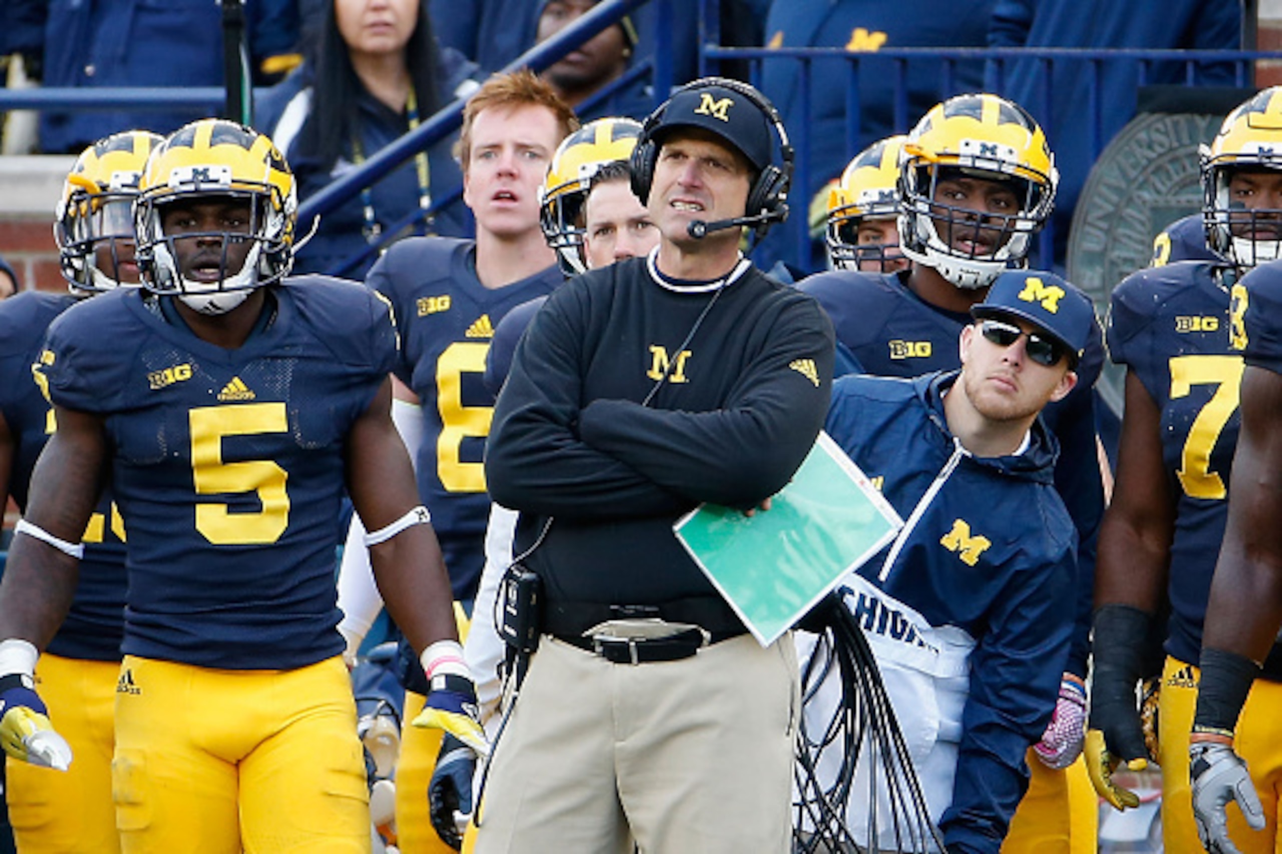 Michigan coach Jim Harbaugh has the Wolverines in prime position to pull in a tremendous class.