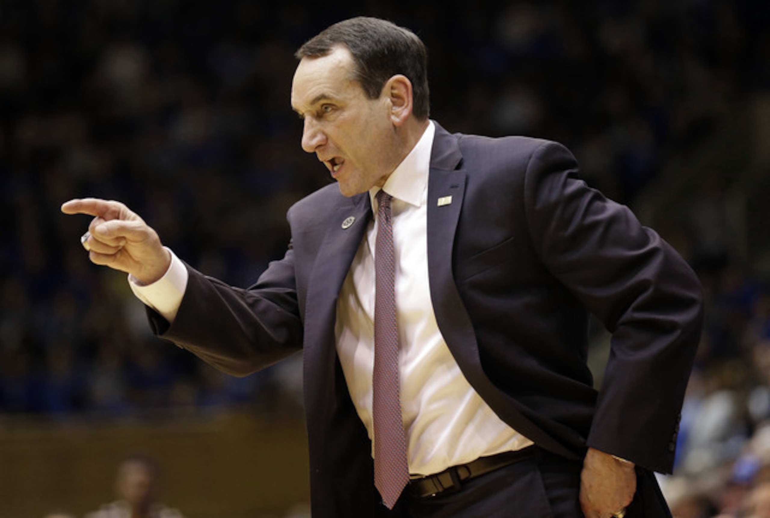 Duke head coach Mike Krzyzewski