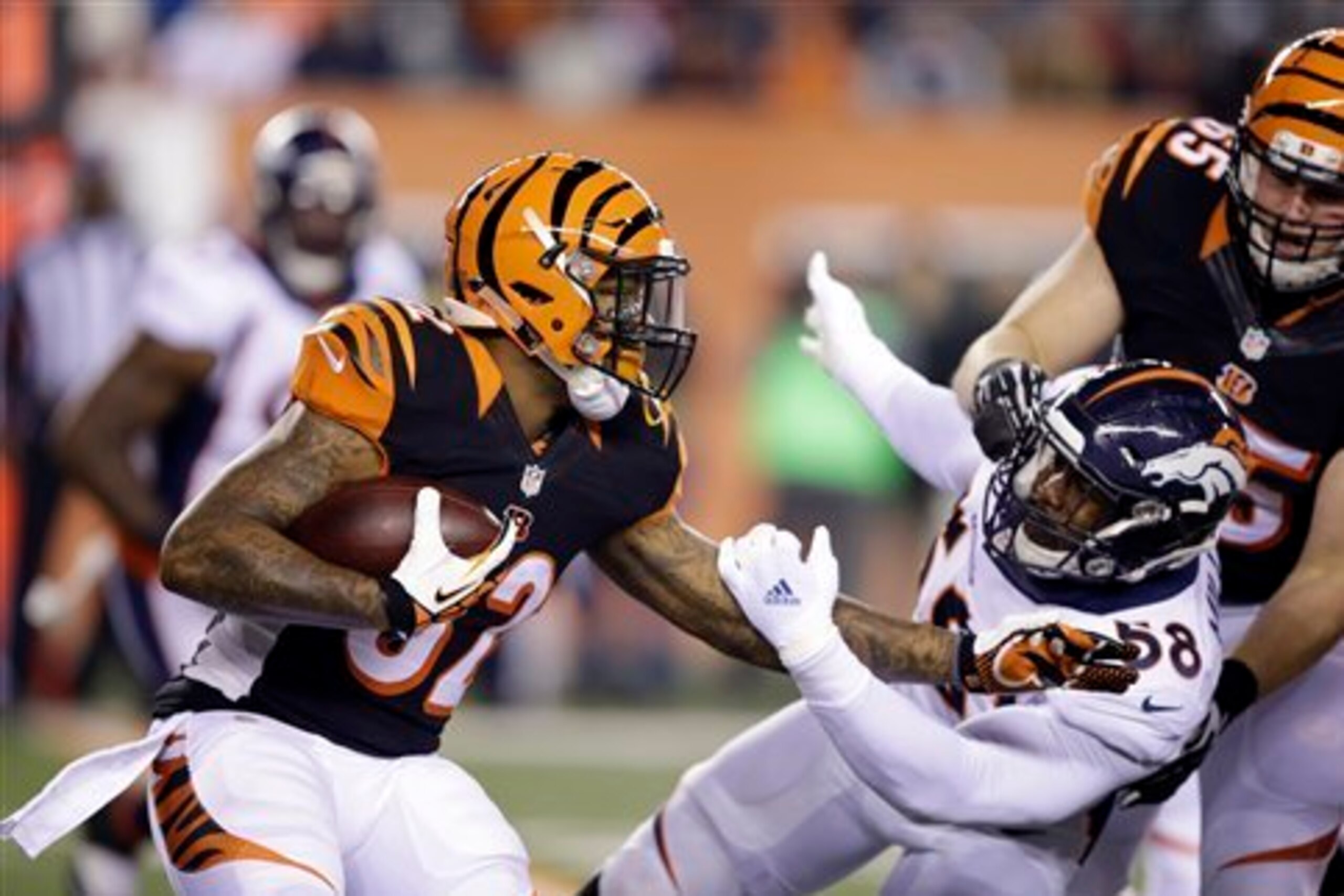 The Cincinnati Bengals visit the Denver Broncos in Week 16.