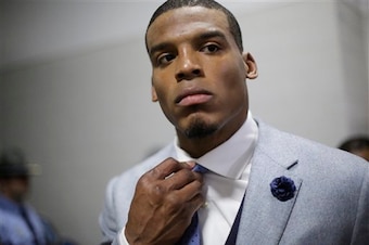 Cam Newton was obviously disappointed after the game.