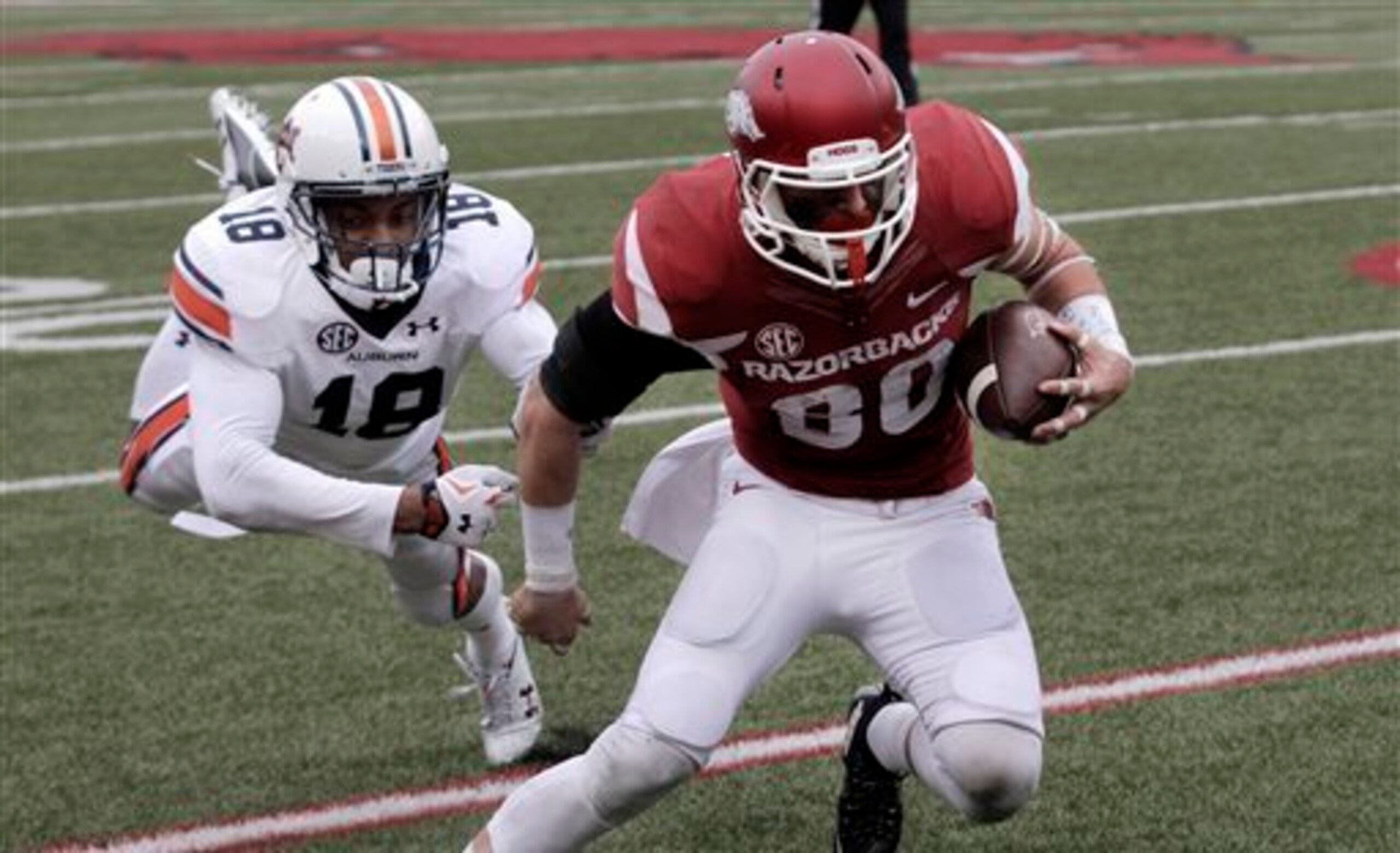 Drew Morgan was a surprising success for Arkansas' offense this season.