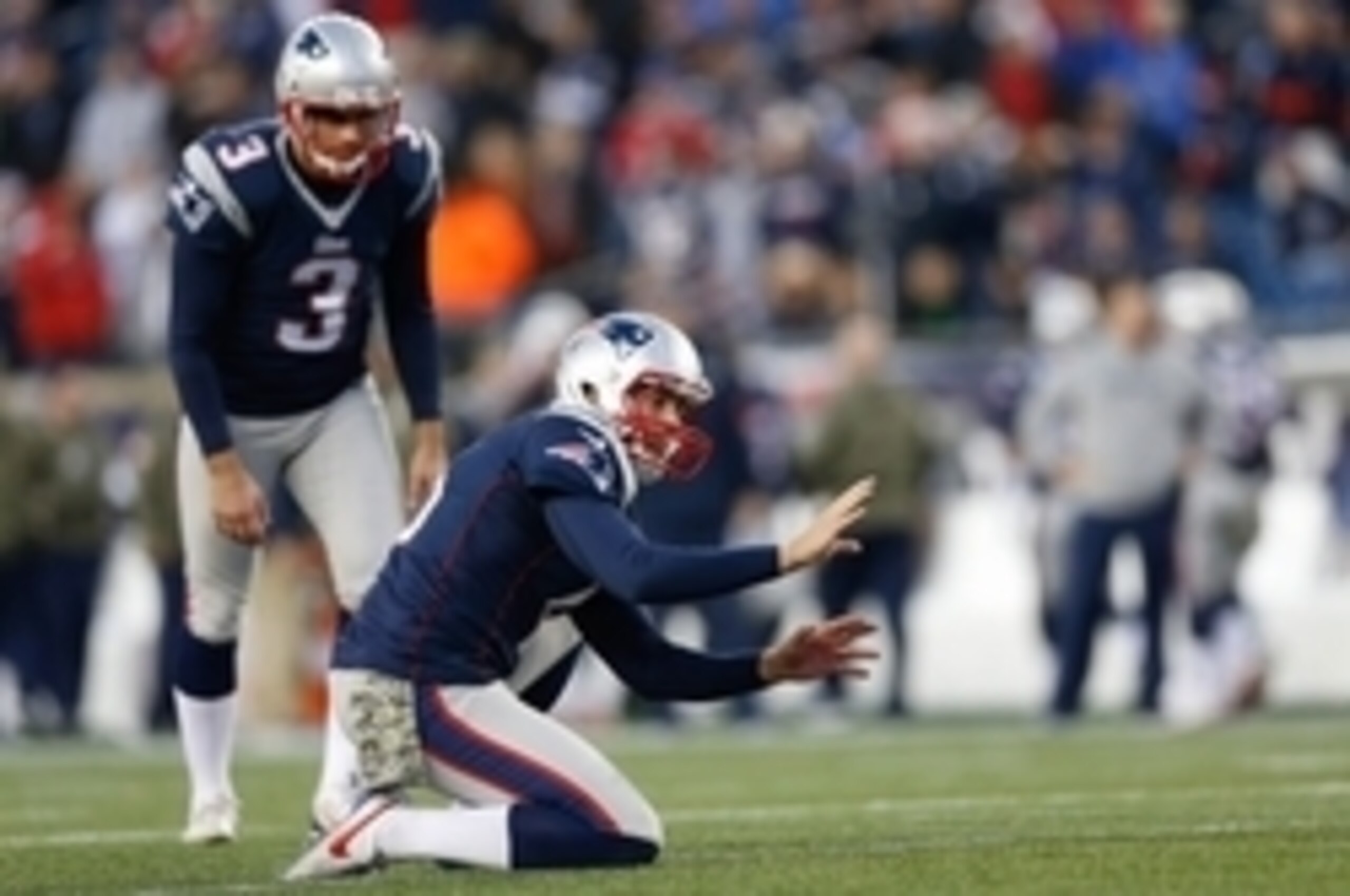 Stephen Gostkowski should have a busy afternoon against the Miami Dolphins.