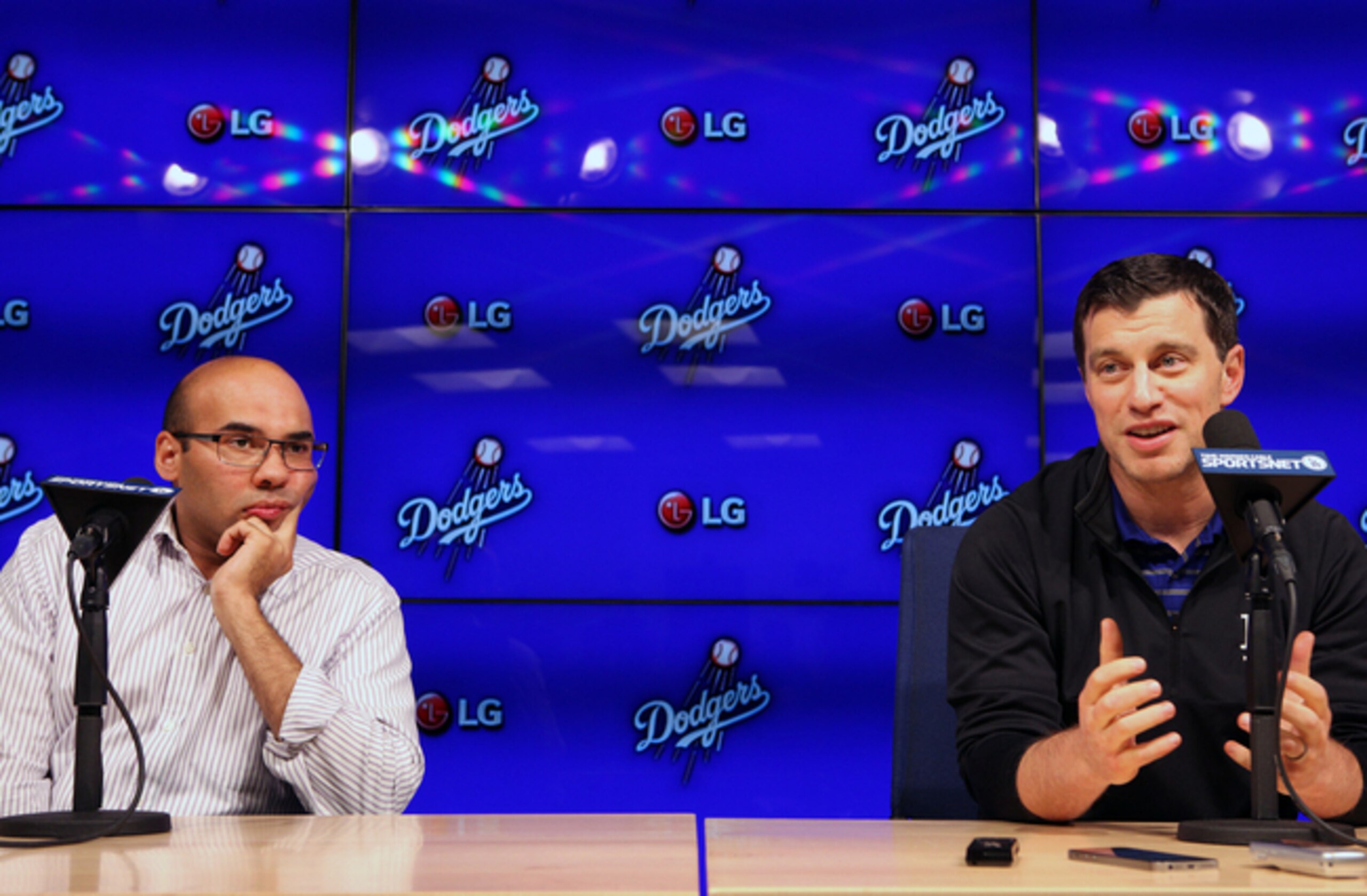 Farhan Zaidi and Andrew Friedman haven't had much luck this winter. Farhan Zaidi and Andrew Friedman haven't had much luck this winter.