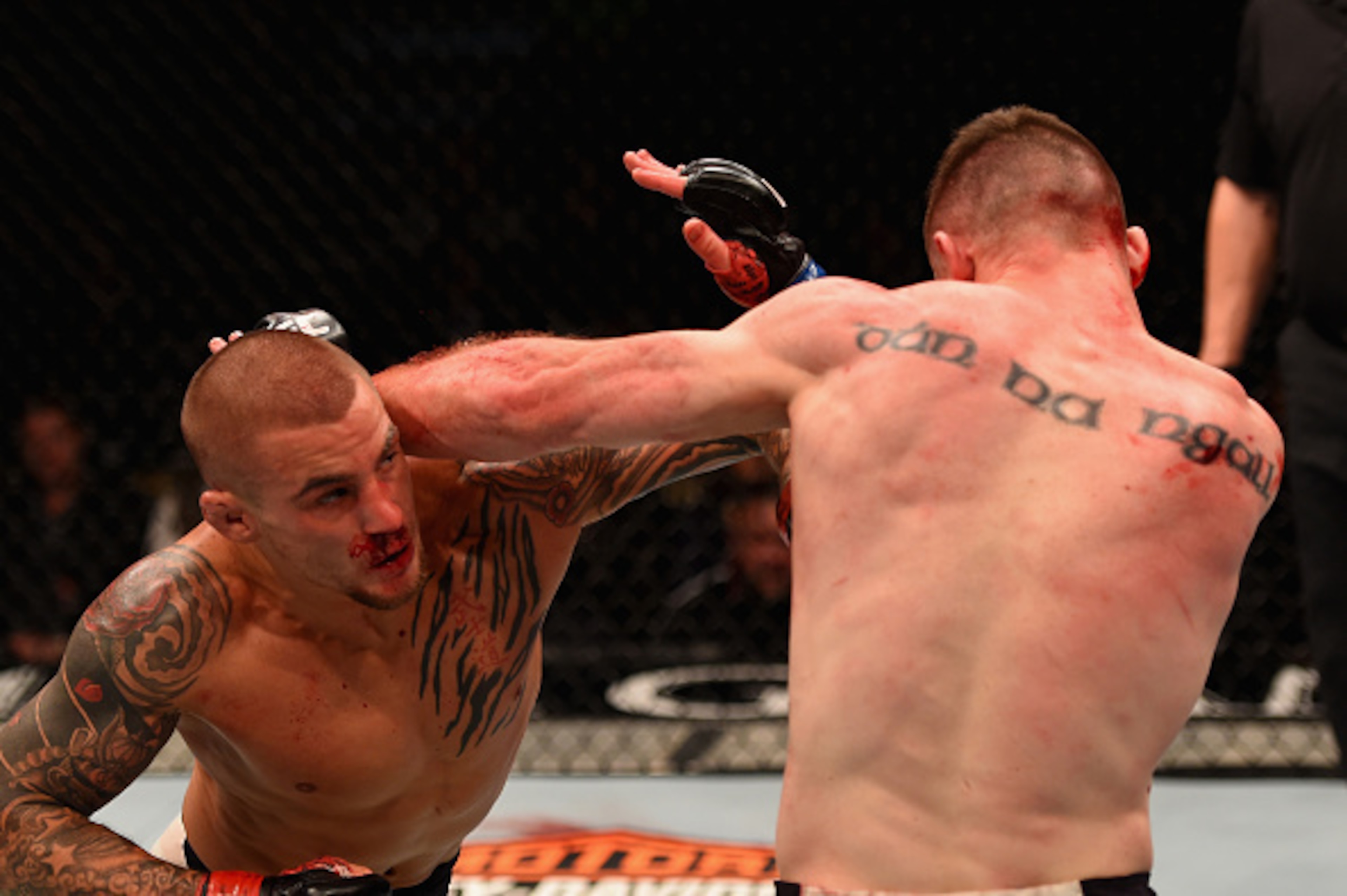 Dustin Poirier (left) faces Joe Duffy.