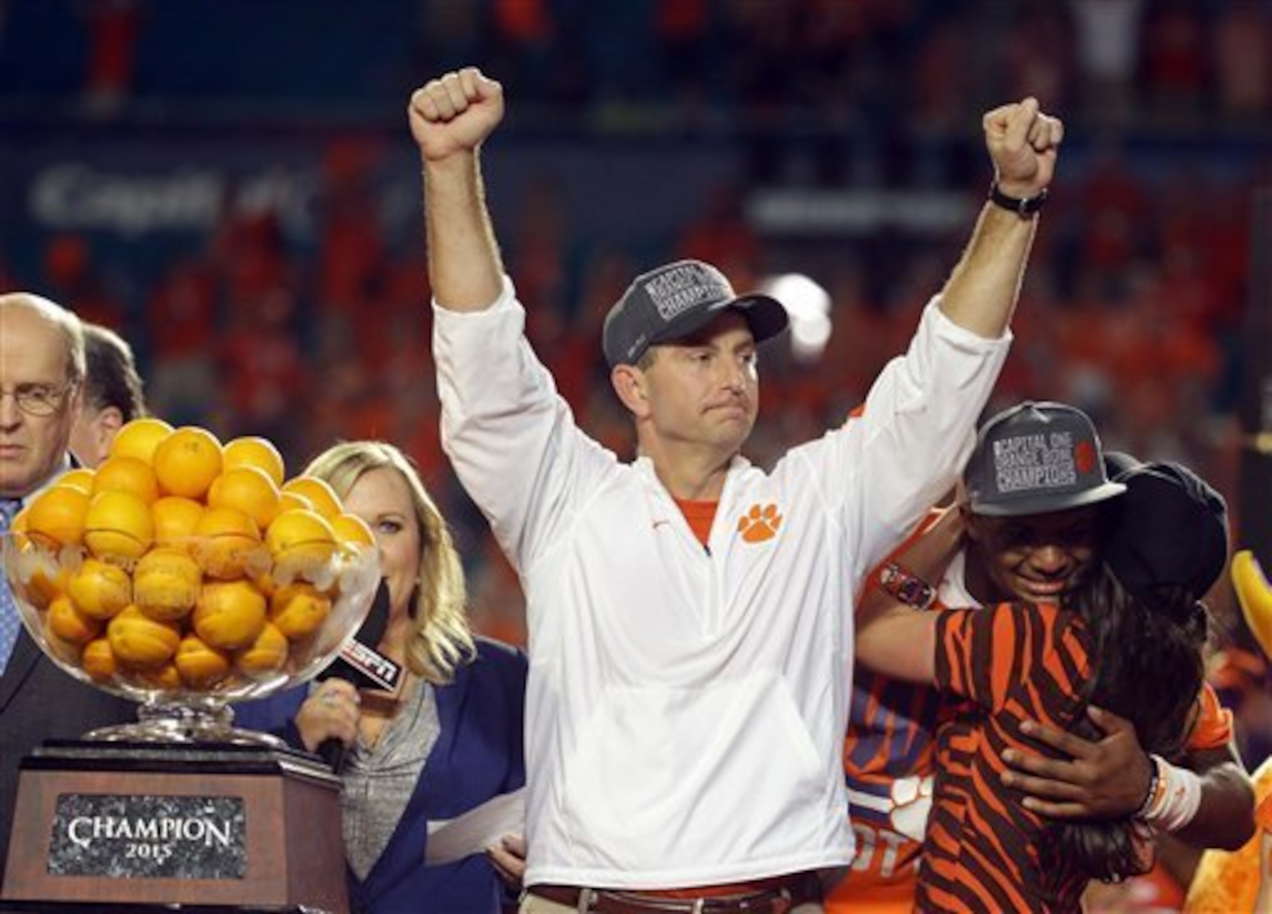 Dabo Swinney and Clemson are one win away from the program's first national title in 34 seasons.