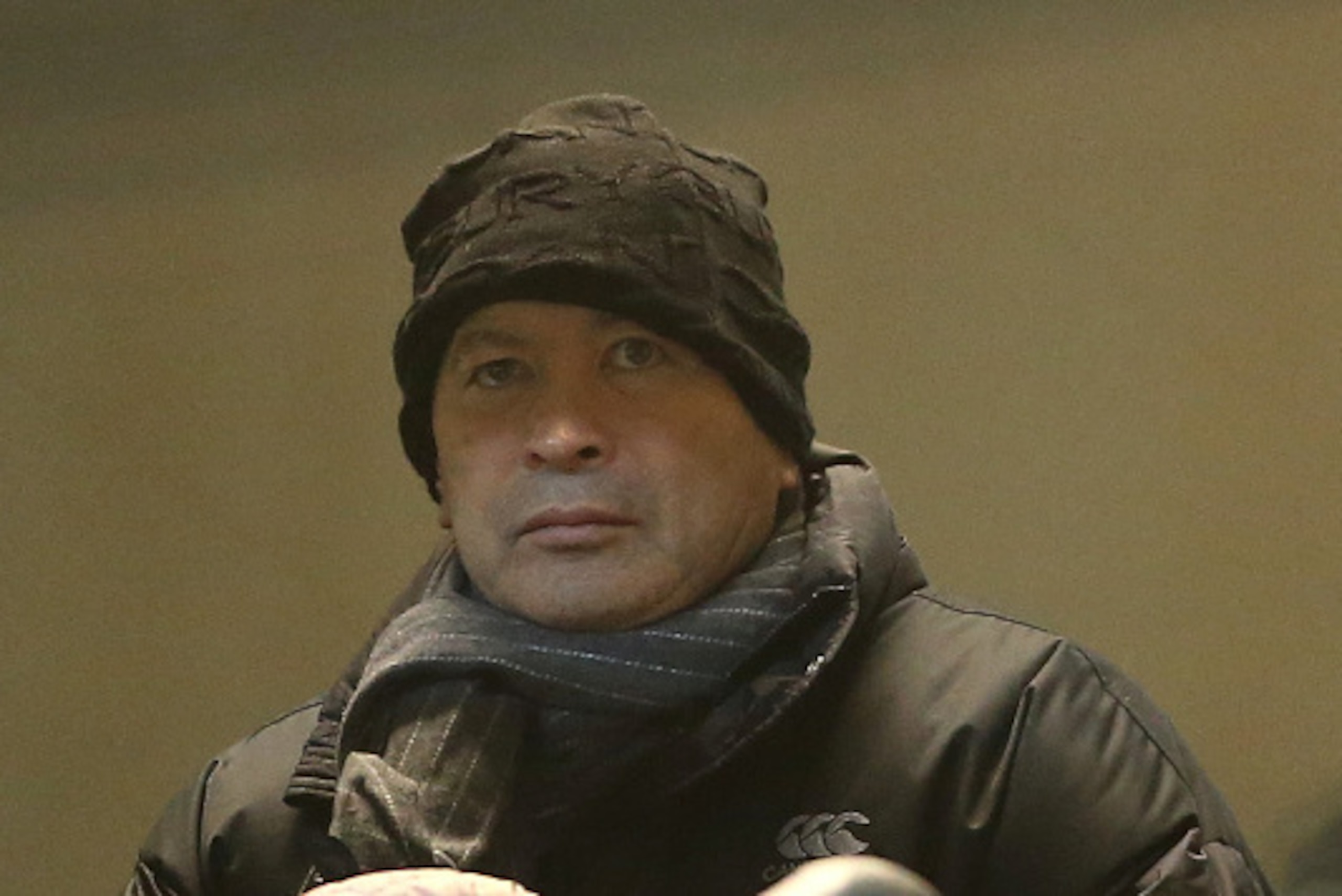 Eddie Jones watches Wasps vs Bath in the European Champions Cup in December