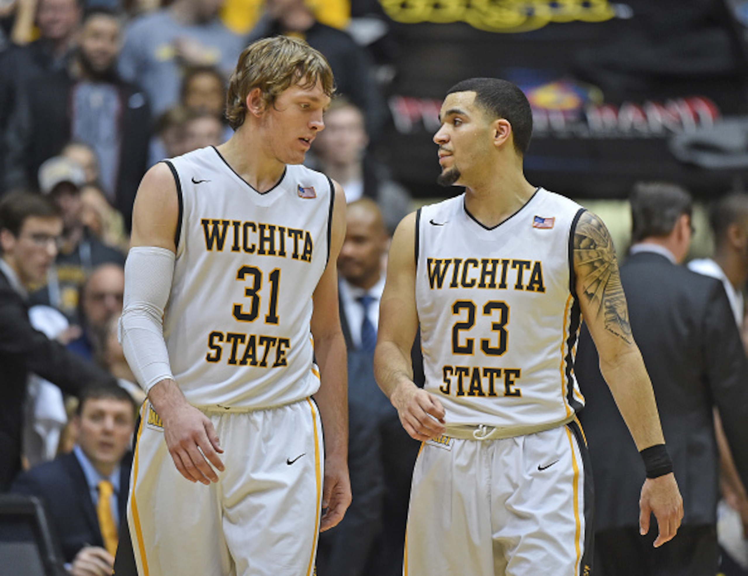 Wichita State's Ron Baker (left) and Fred VanVleet