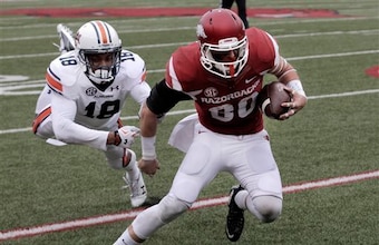 Drew Morgan was a go-to receiver for Arkansas this fall.