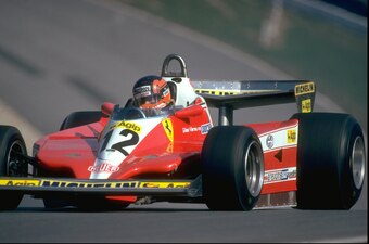 Gilles Villeneuve in the 1979 Ferrari.