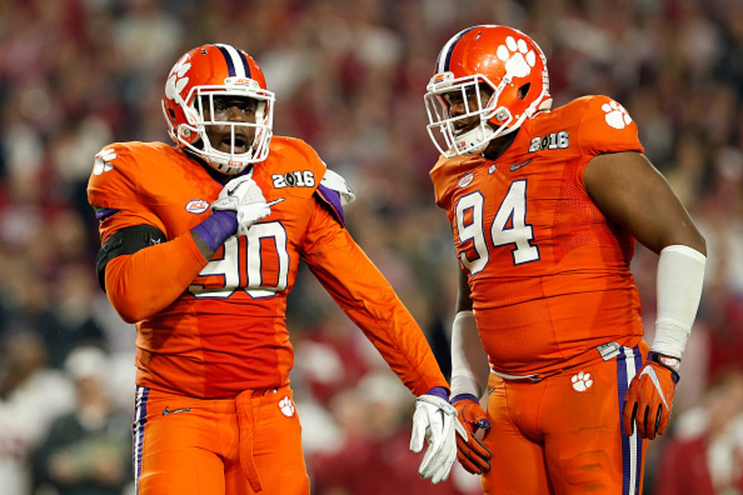 Clemson DE Shaq Lawson and DT Carlos Watkins