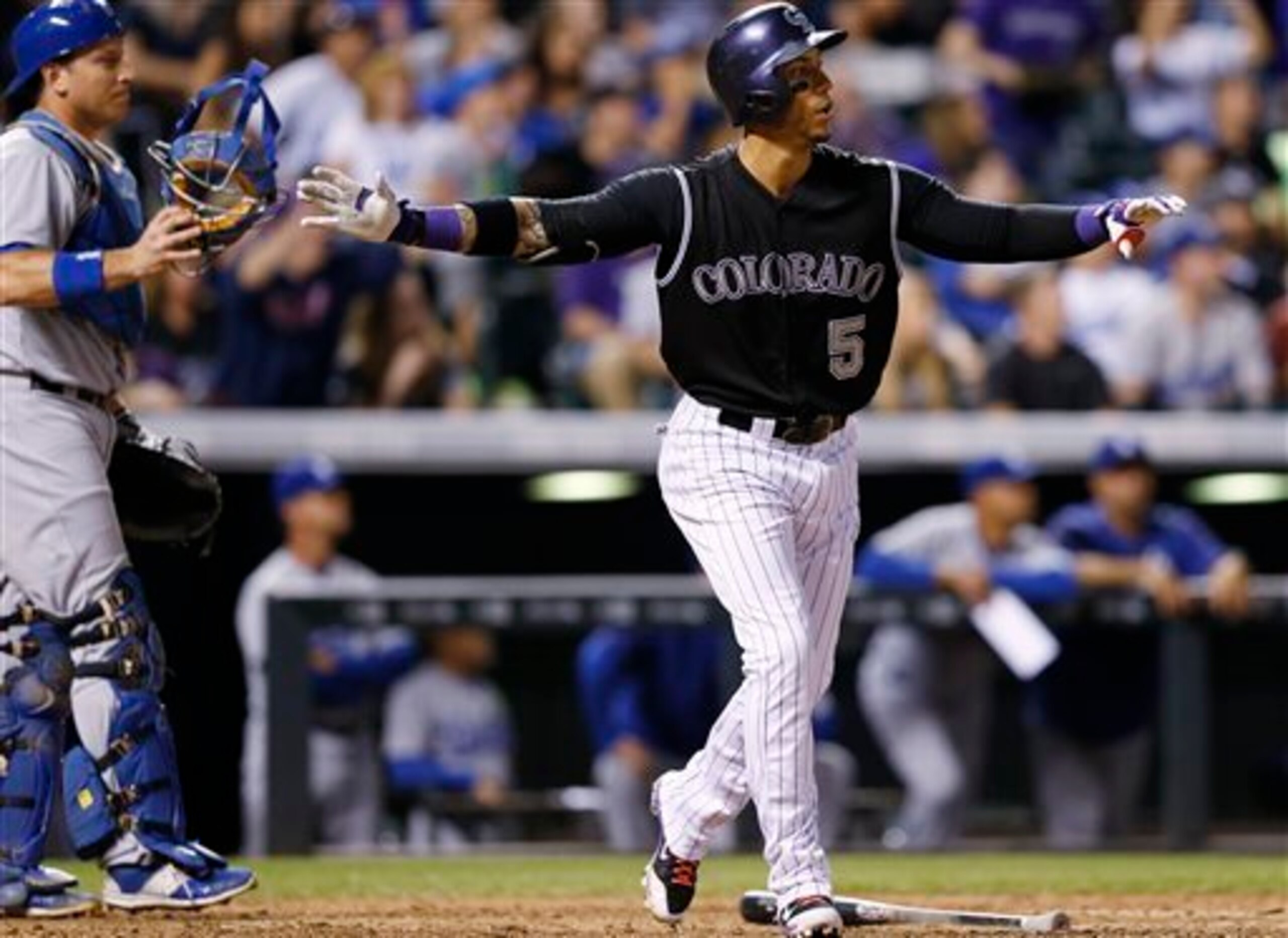 Carlos Gonzalez went yard 40 times in 2015, good for third in the NL.