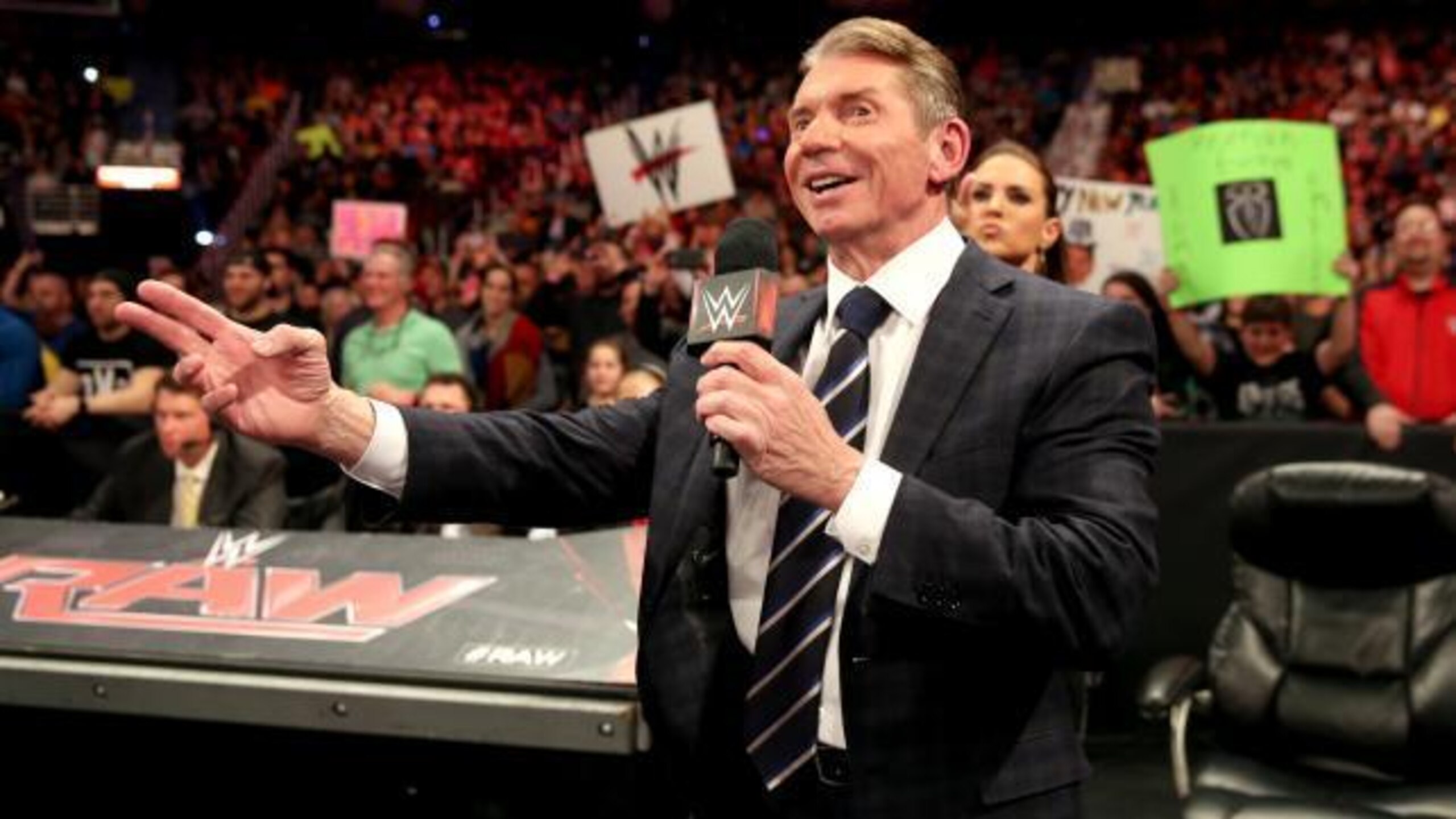 Vince McMahon explains the One vs. All match to Roman Reigns.