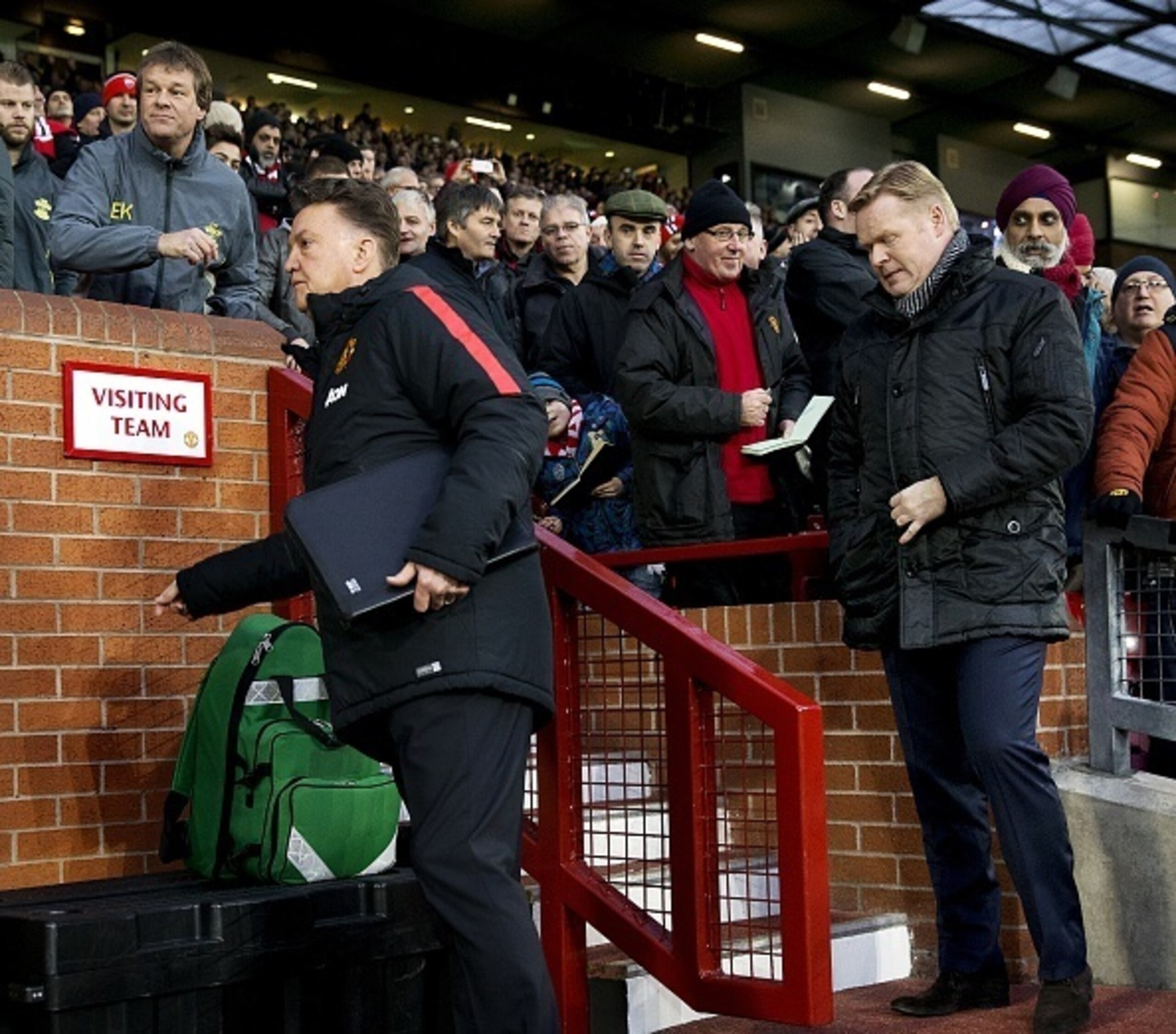 Ronald Koeman and Louis van Gaal at Old Trafford last season