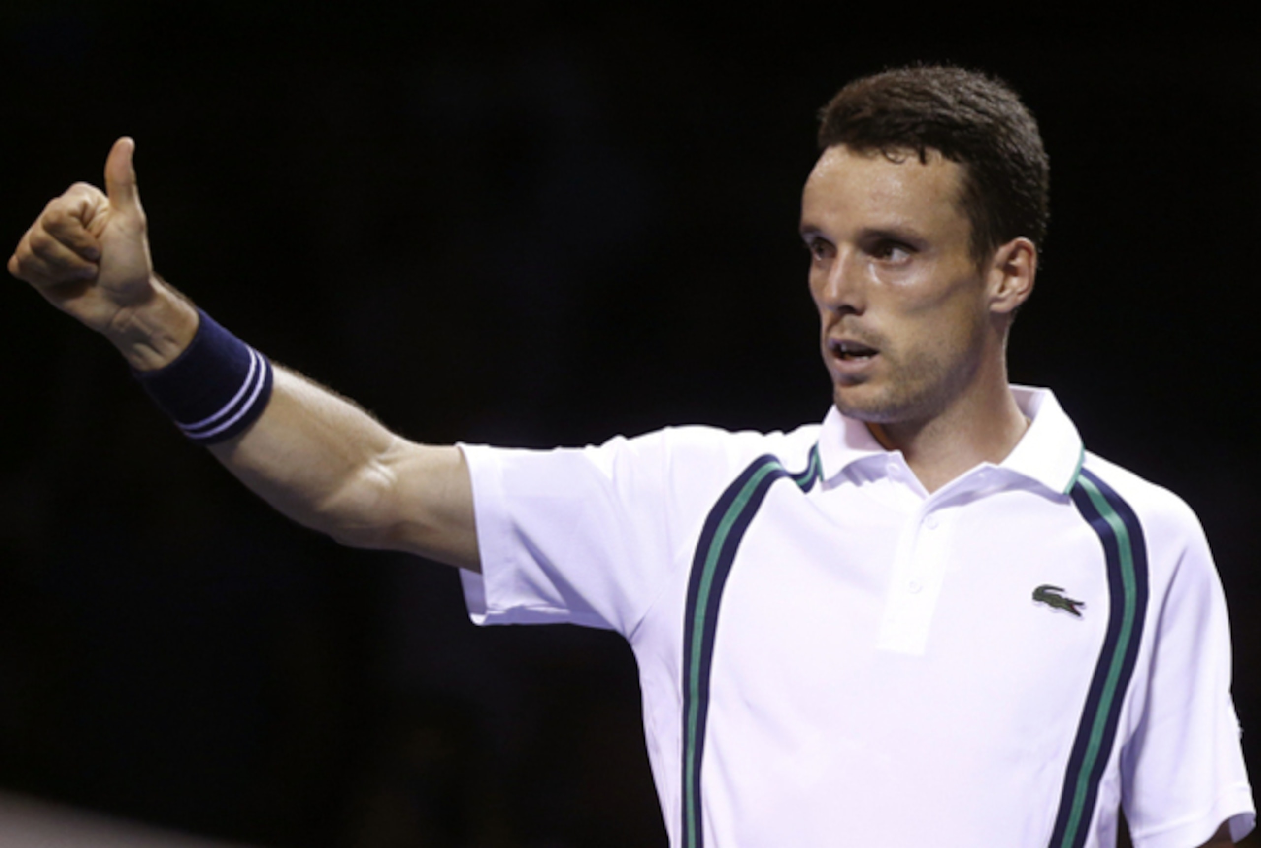 Roberto Bautista Agut during his first-round match at the 2016 Australian Open.