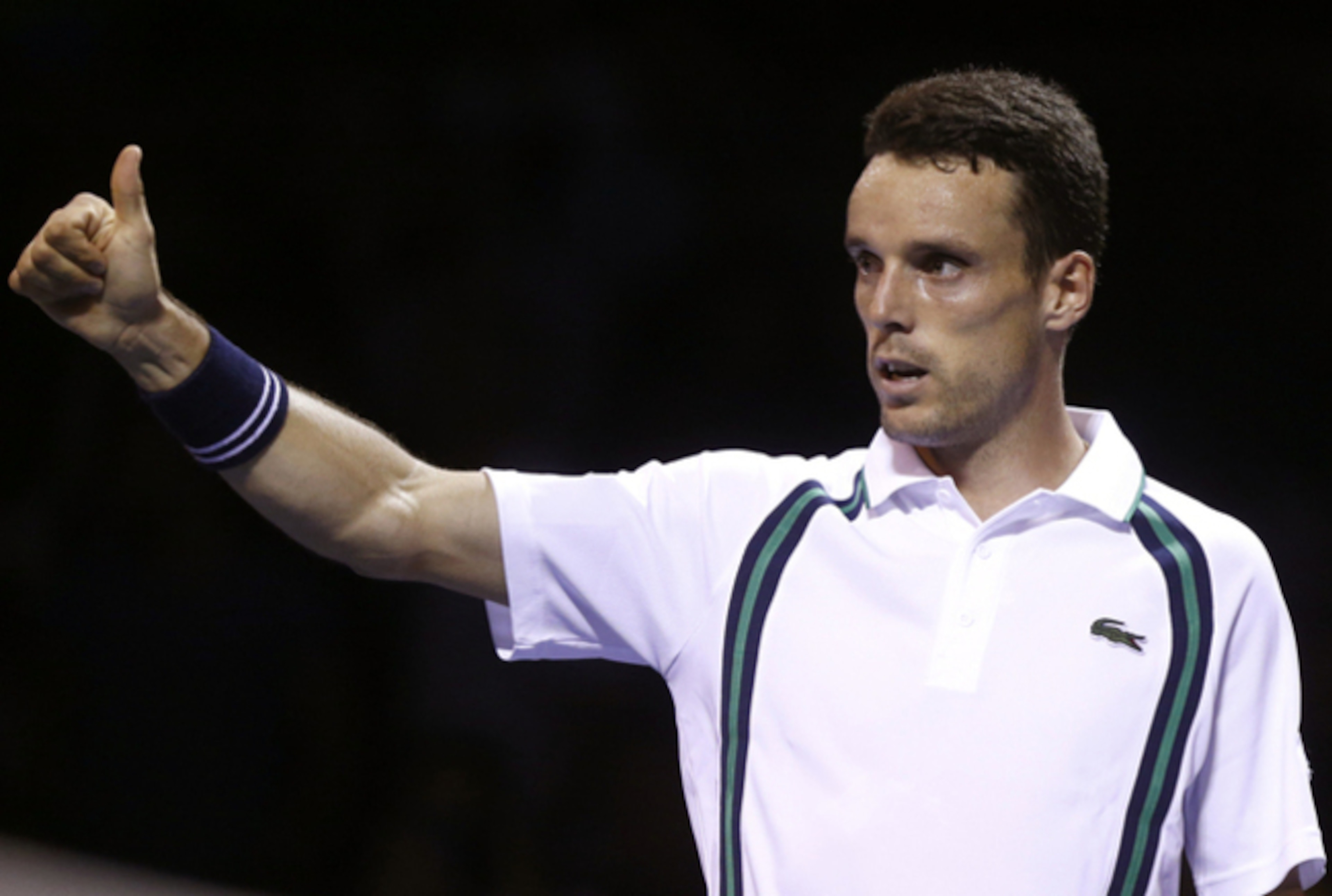 Roberto Bautista Agut during his first-round match at the 2016 Australian Open.