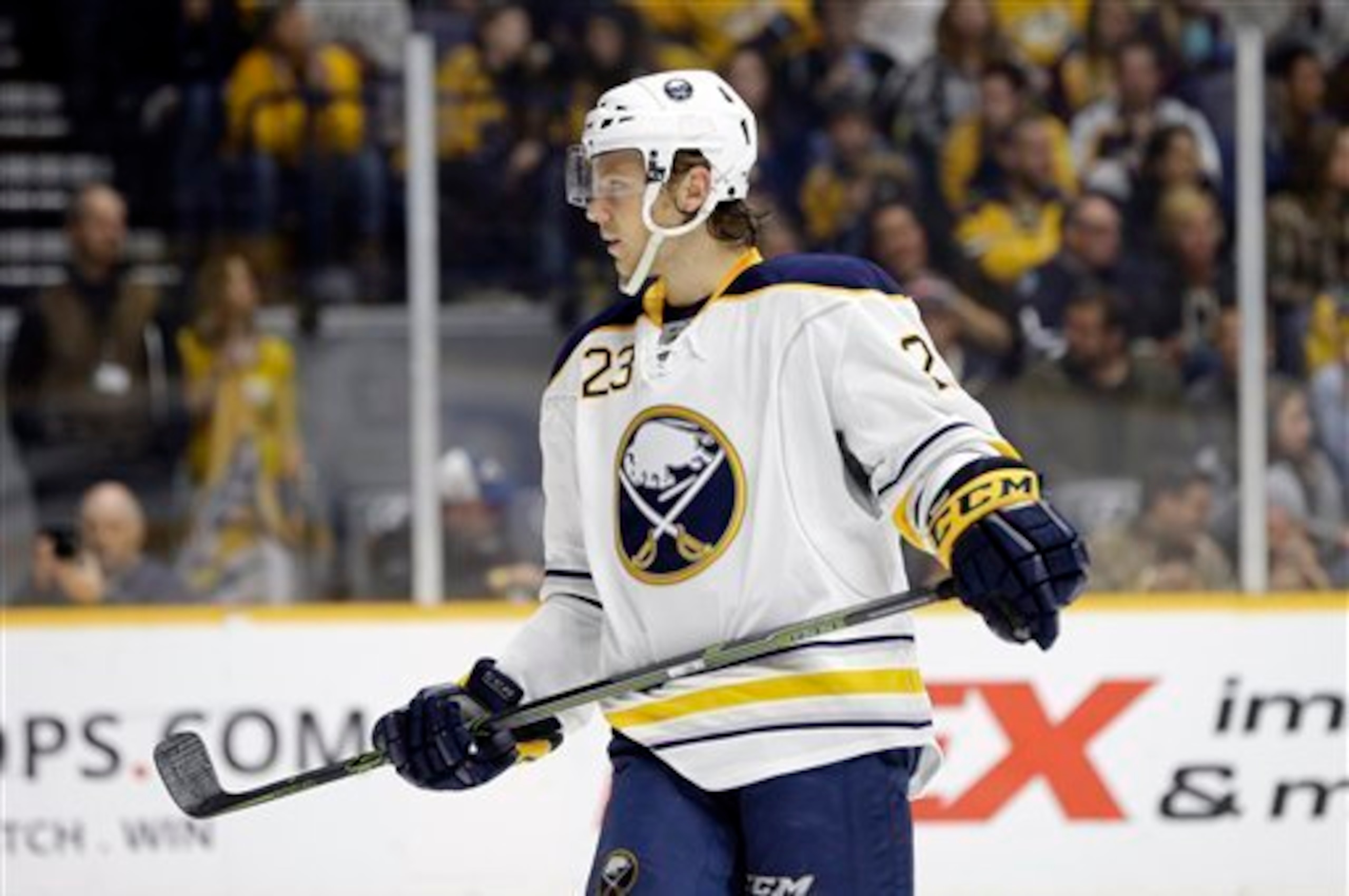 Buffalo Sabres center Sam Reinhart is adjusting well as a rookie right wing.