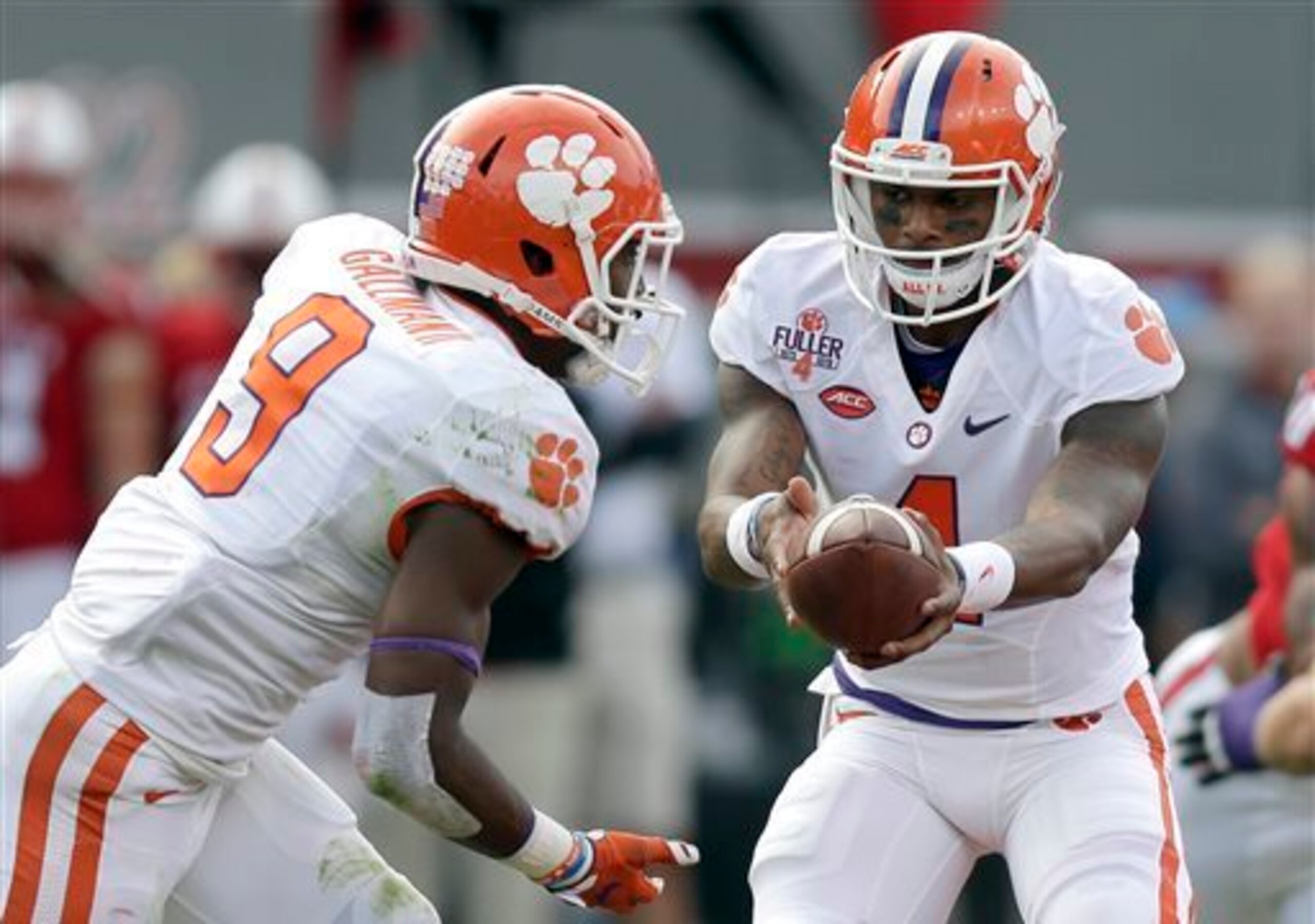 Clemson RB Wayne Gallman and QB Deshaun Watson