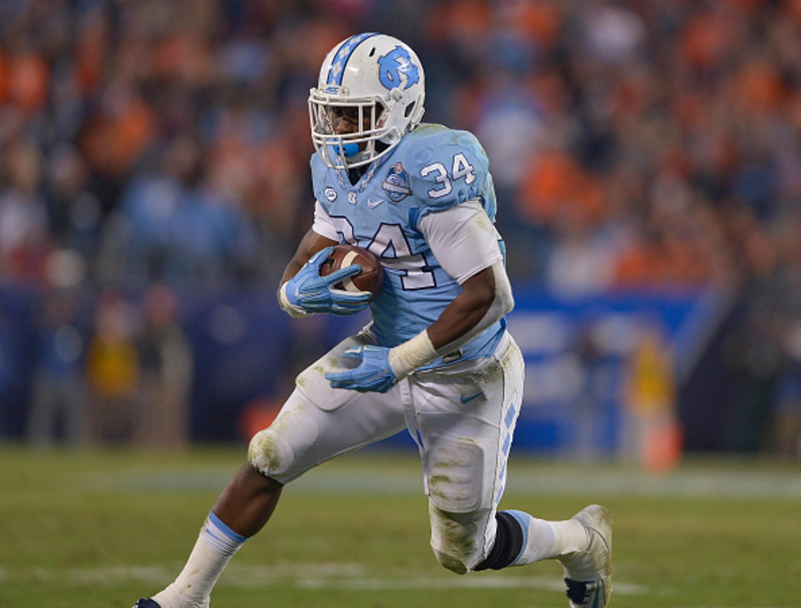 North Carolina running back Elijah Hood North Carolina running back Elijah Hood