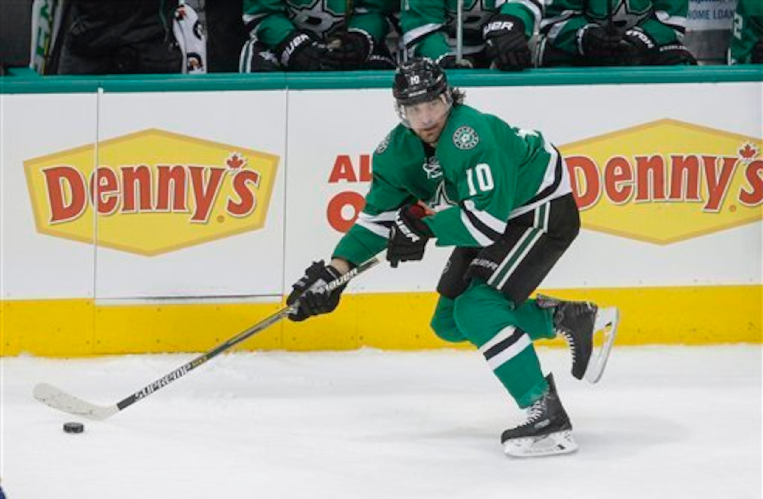 Left wing Patrick Sharp is playing a key role in the Dallas Stars' improvement this season.