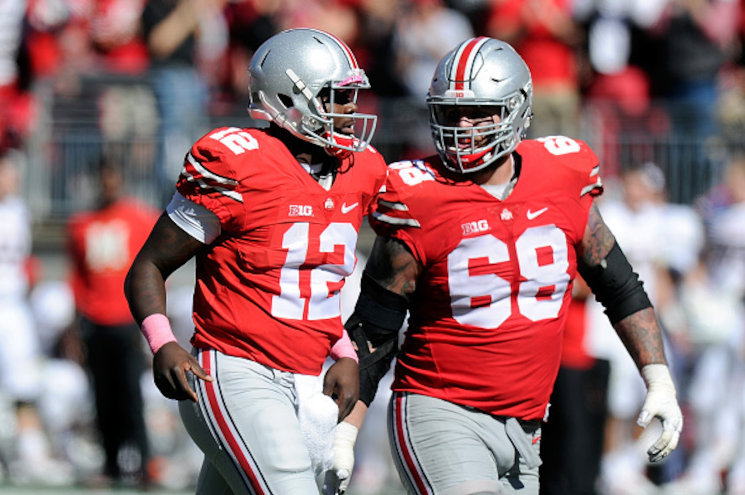 Ohio State QB Cardale Jones and OL Taylor Decker