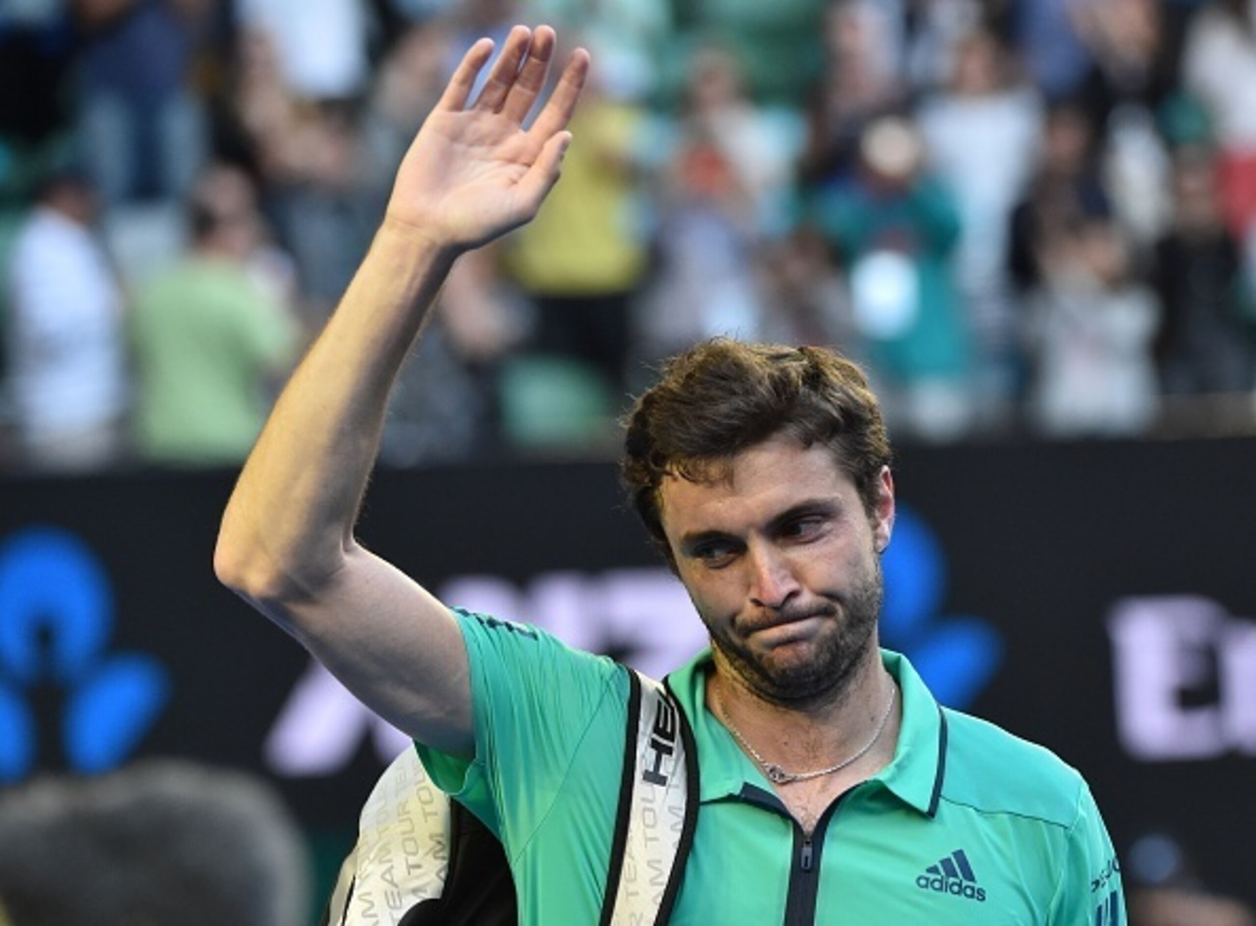 Gilles Simon after valiant defeat to Novak Djokovic Gilles Simon after valiant defeat to Novak Djokovic