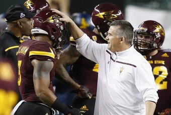 Arizona State head coach Todd Graham (right)