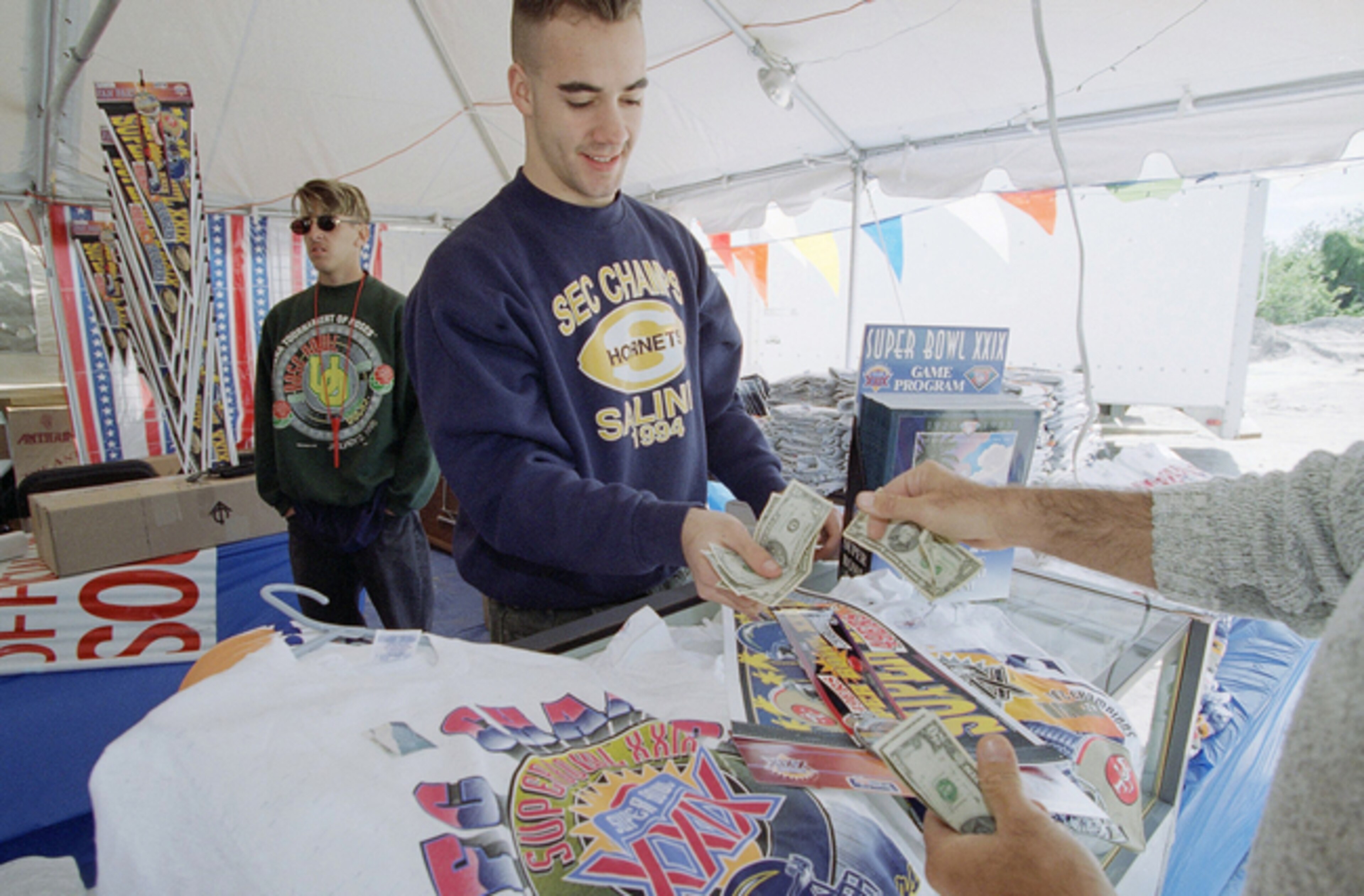 Souvenirs didn't cost nearly as much back in 1994—when sweaters and pennants were all the rage—as they do now.