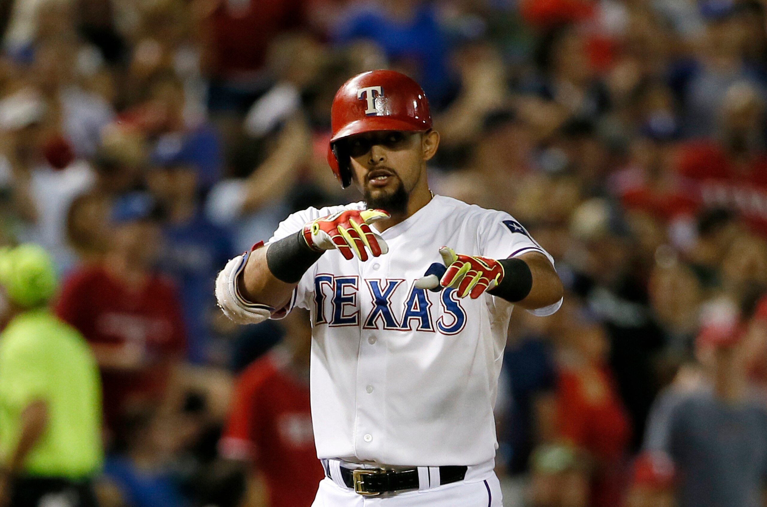 Rougned Odor took off in the second half at Globe Life Park.