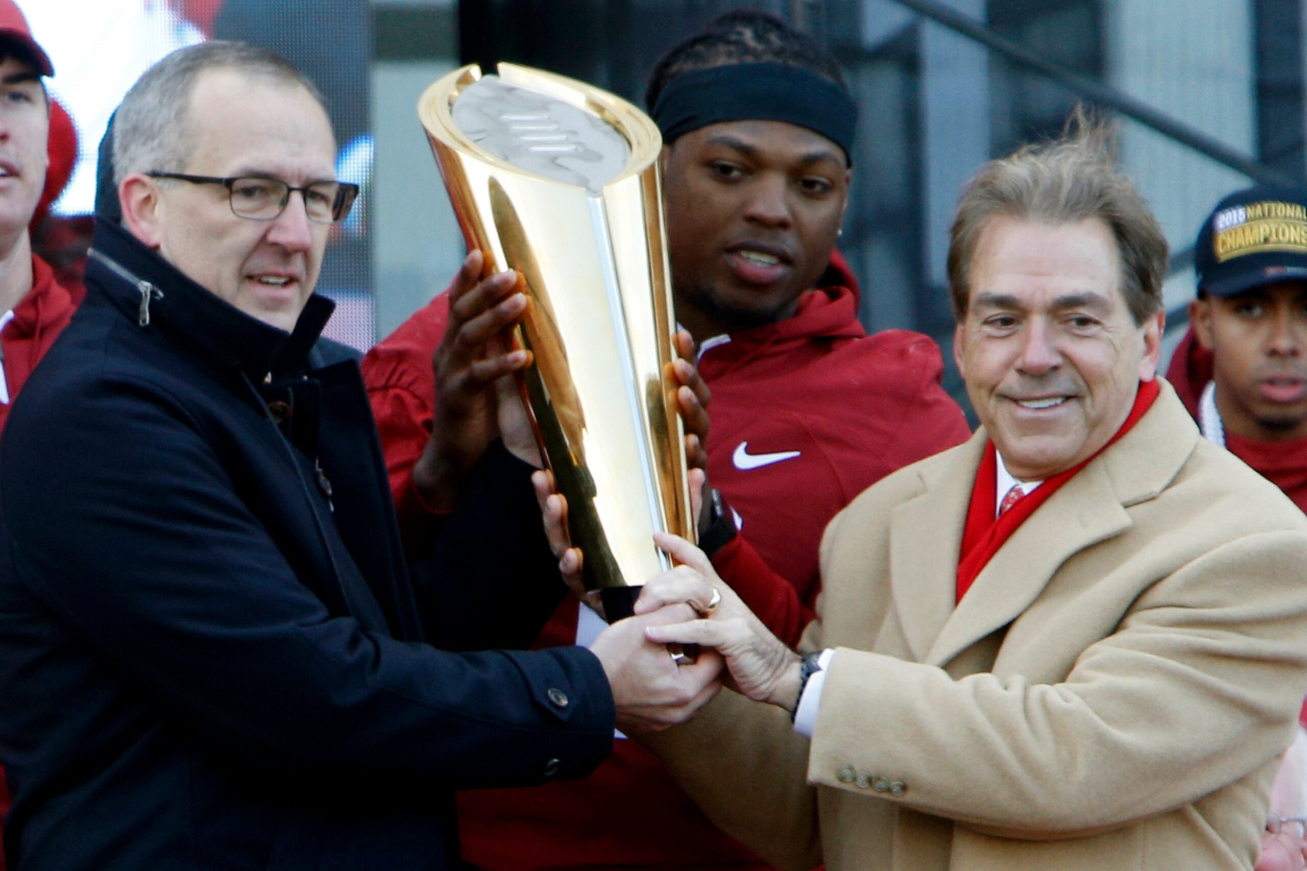 Nick Saban and Alabama could hoist the national title trophy again in 2016.