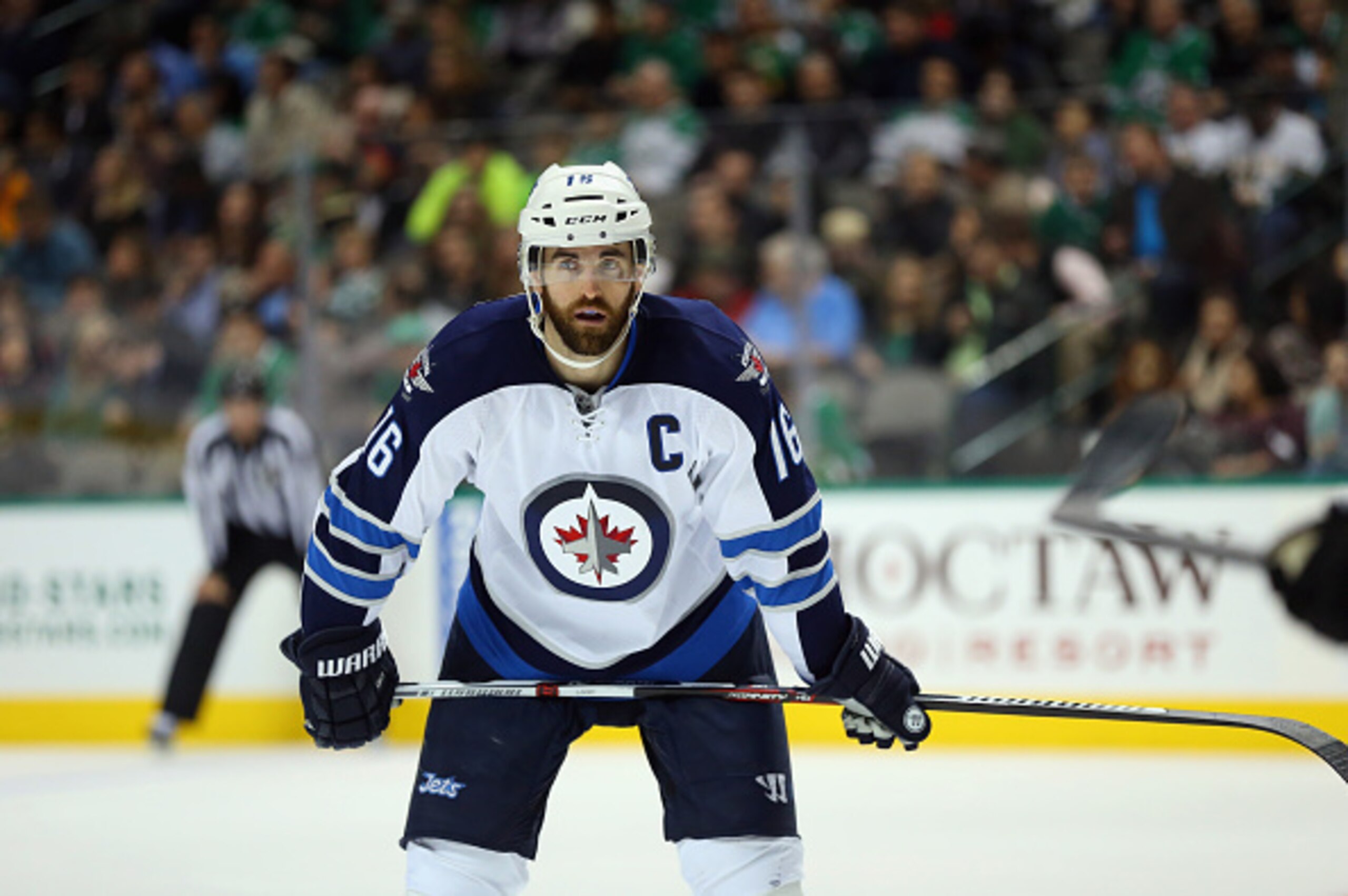 Left wing Andrew Ladd faces an uncertain future with the Winnipeg Jets.