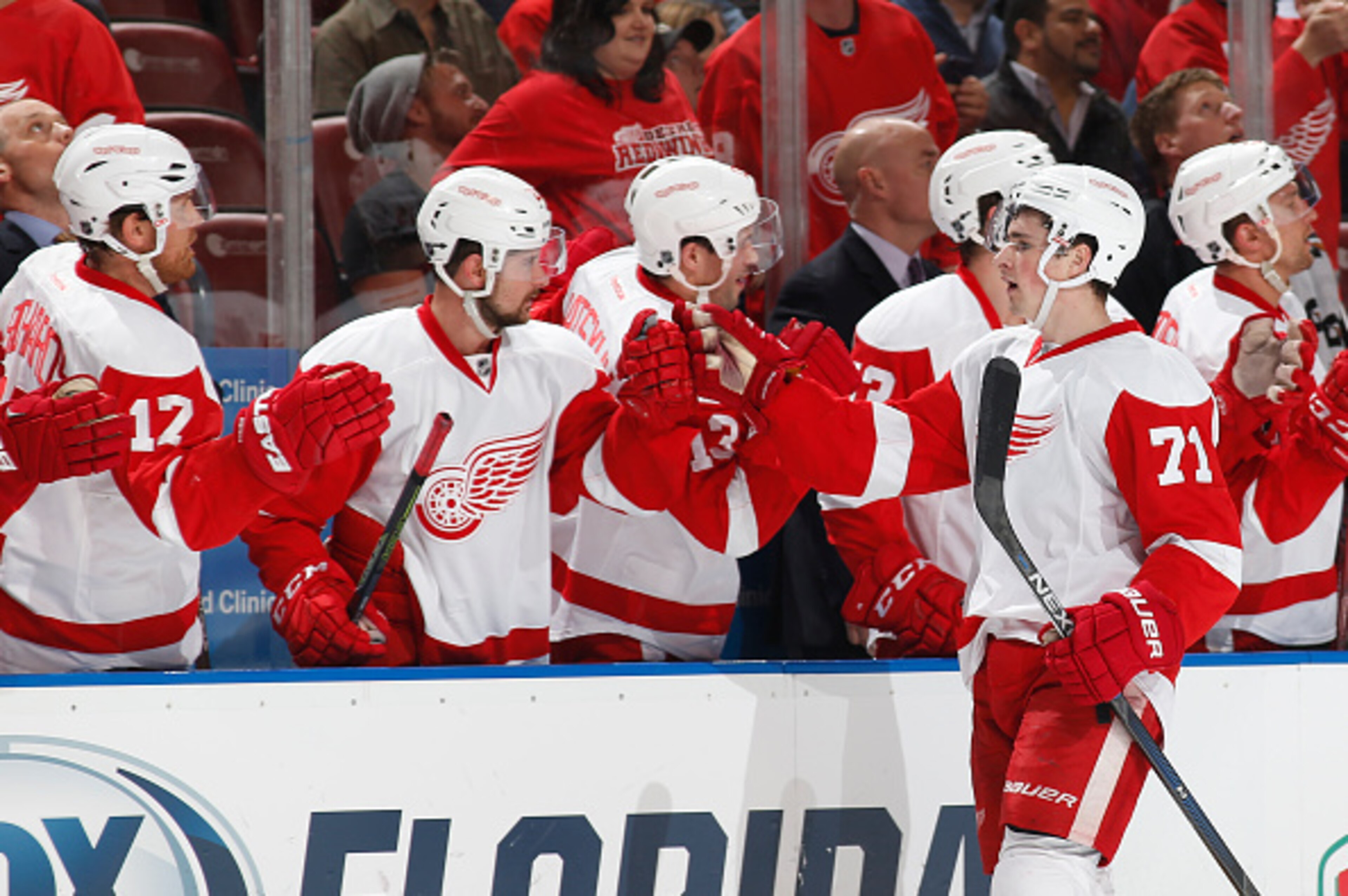 Rookie sensation Dylan Larkin (71) is among the reasons the Detroit Red Wings remain a solid playoff contender.