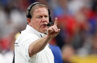 Brian Kelly appears content, at least for now, at Notre Dame.
