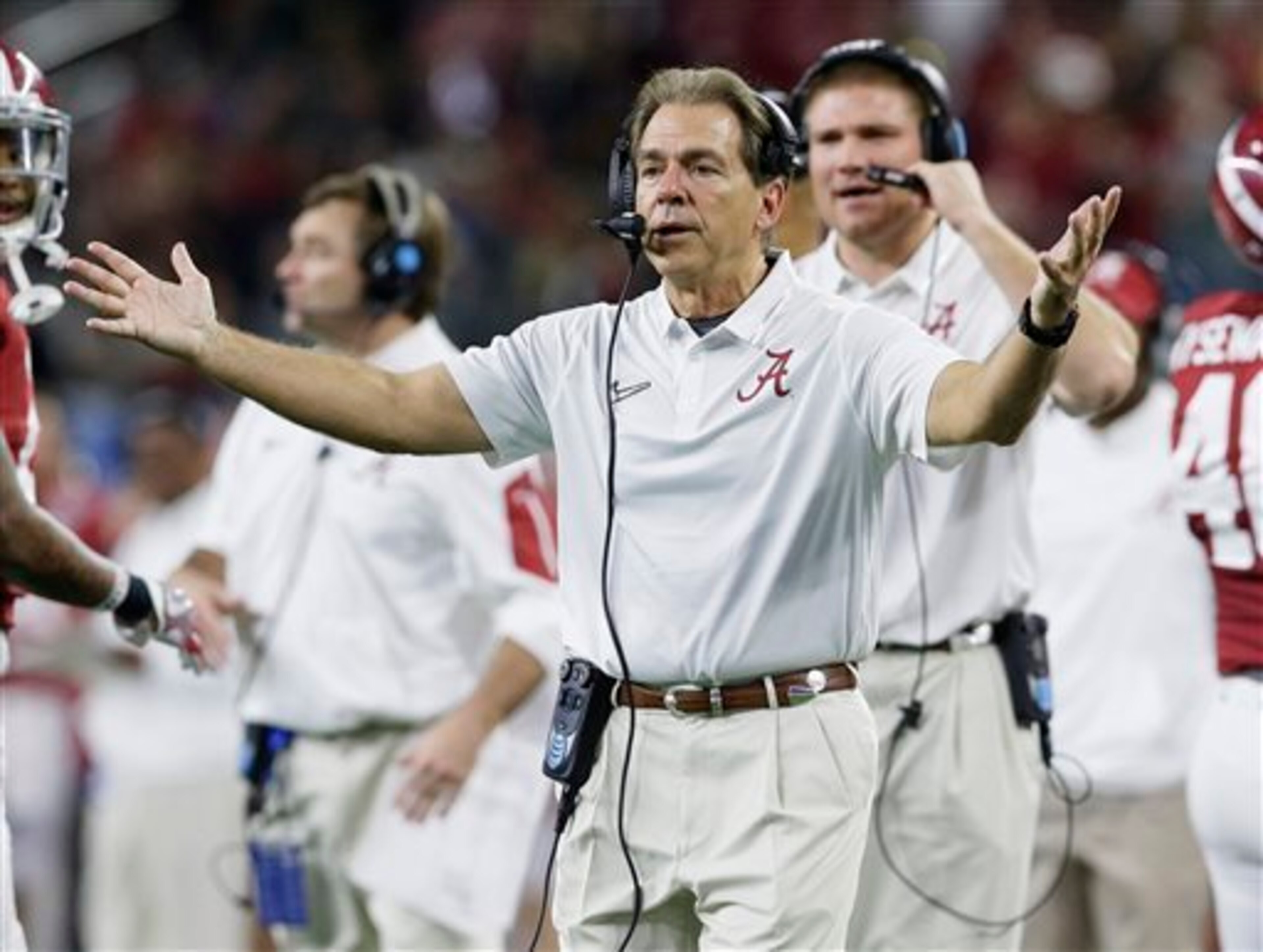 The only hole on Nick Saban's coaching resume is shaped like the NFL shield. The only hole on Nick Saban's coaching resume is shaped like the NFL shield.
