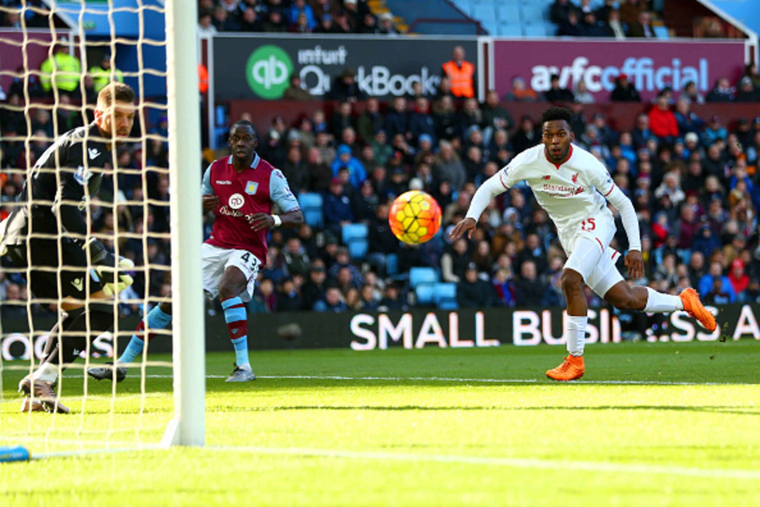 Daniel Sturridge was left all alone inside the area to head Liverpool in front.