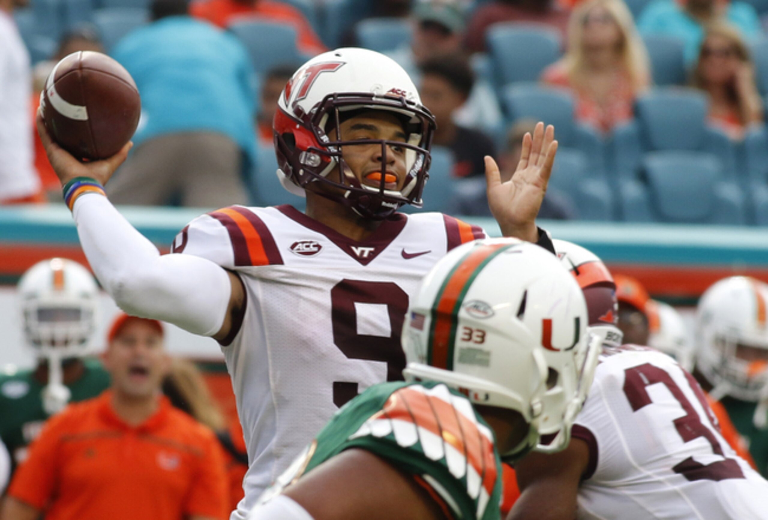Brenden Motley started six games for Virginia Tech a year ago, but faces competition to reclaim that role.