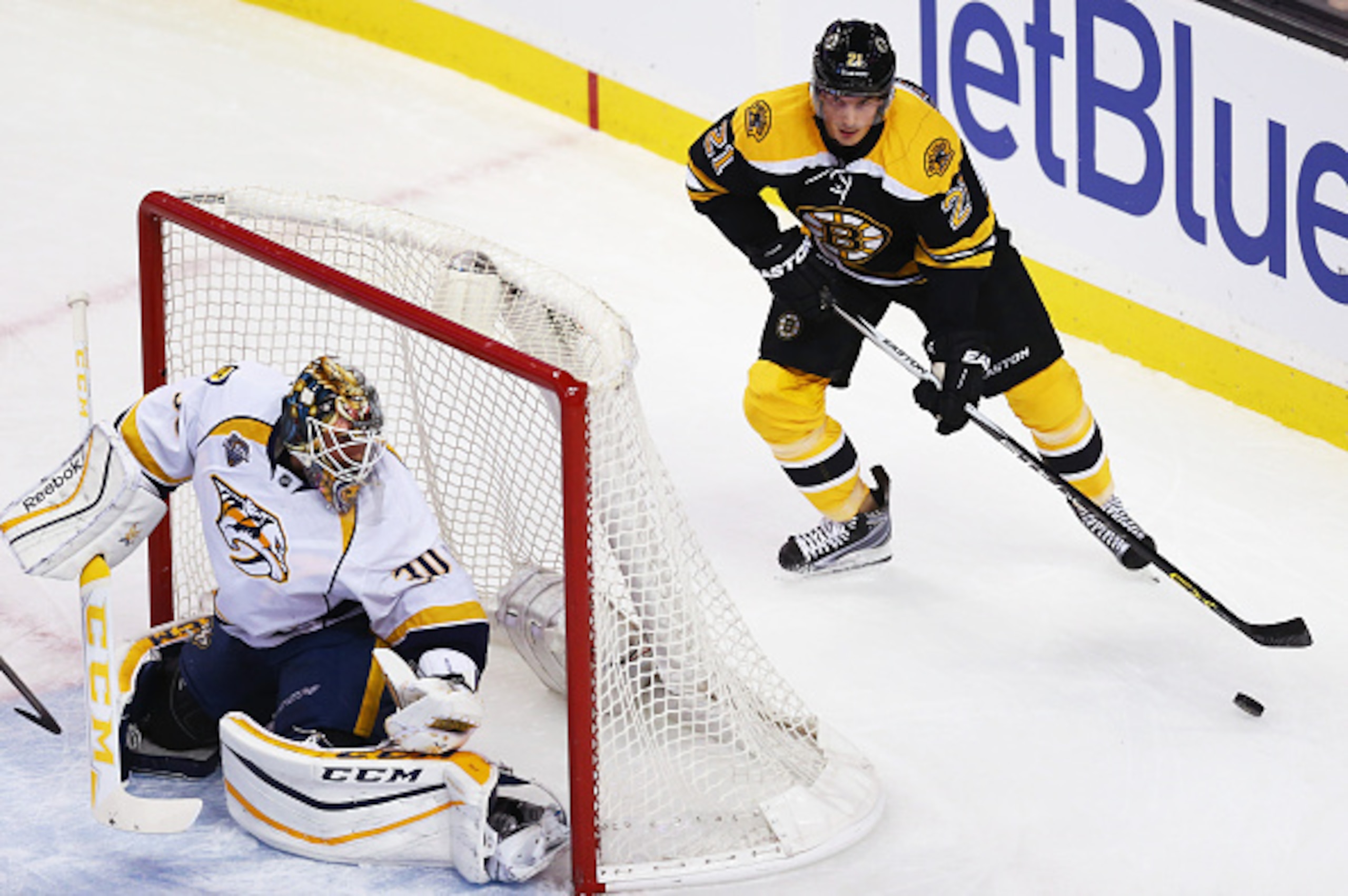 Right wing Loui Eriksson has become an invaluable two-way forward for the Boston Bruins.