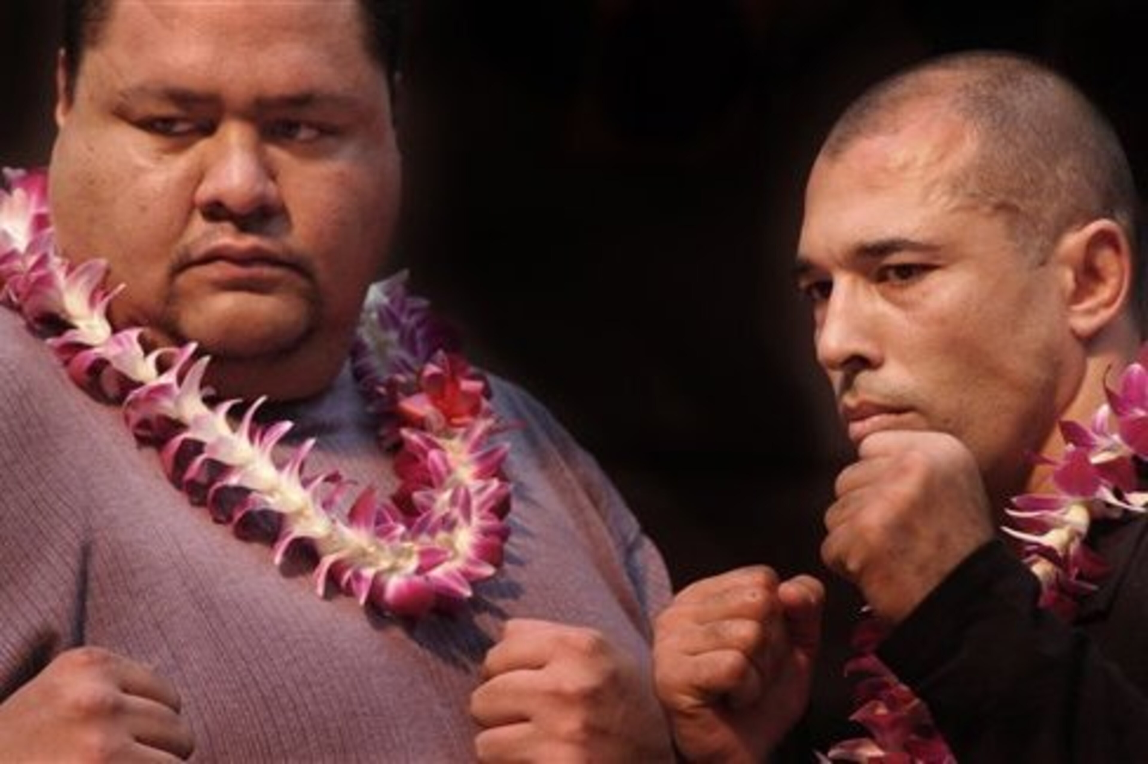 Akebono Taro (left) and Royce Gracie before fighting in 2004. Akebono Taro (left) and Royce Gracie before fighting in 2004.