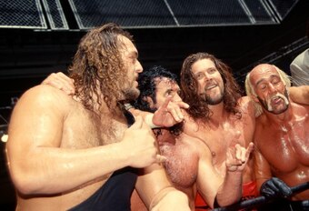 B/R's WWE Fastlane 2016 Expert Panel includes (from left): Anthony Mango, Brad Jones, Aaron Bower, James Moffat and Chris Mueller. Not Pictured: Erik Beaston, who was too busy attending #NXTPhilly to show up for the photo shoot.