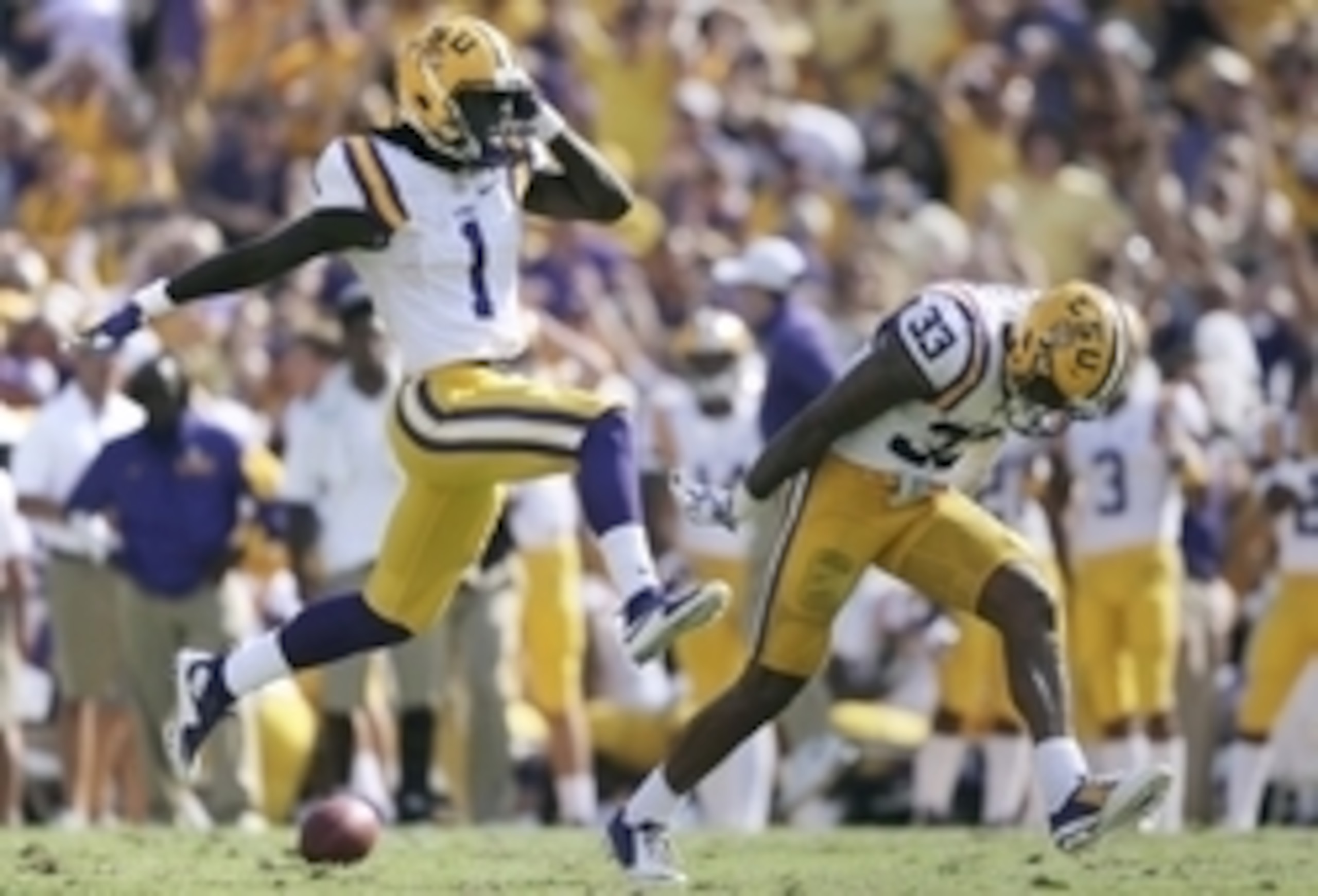 LSU DBs Donte Jackson and Jamal Adams LSU DBs Donte Jackson and Jamal Adams