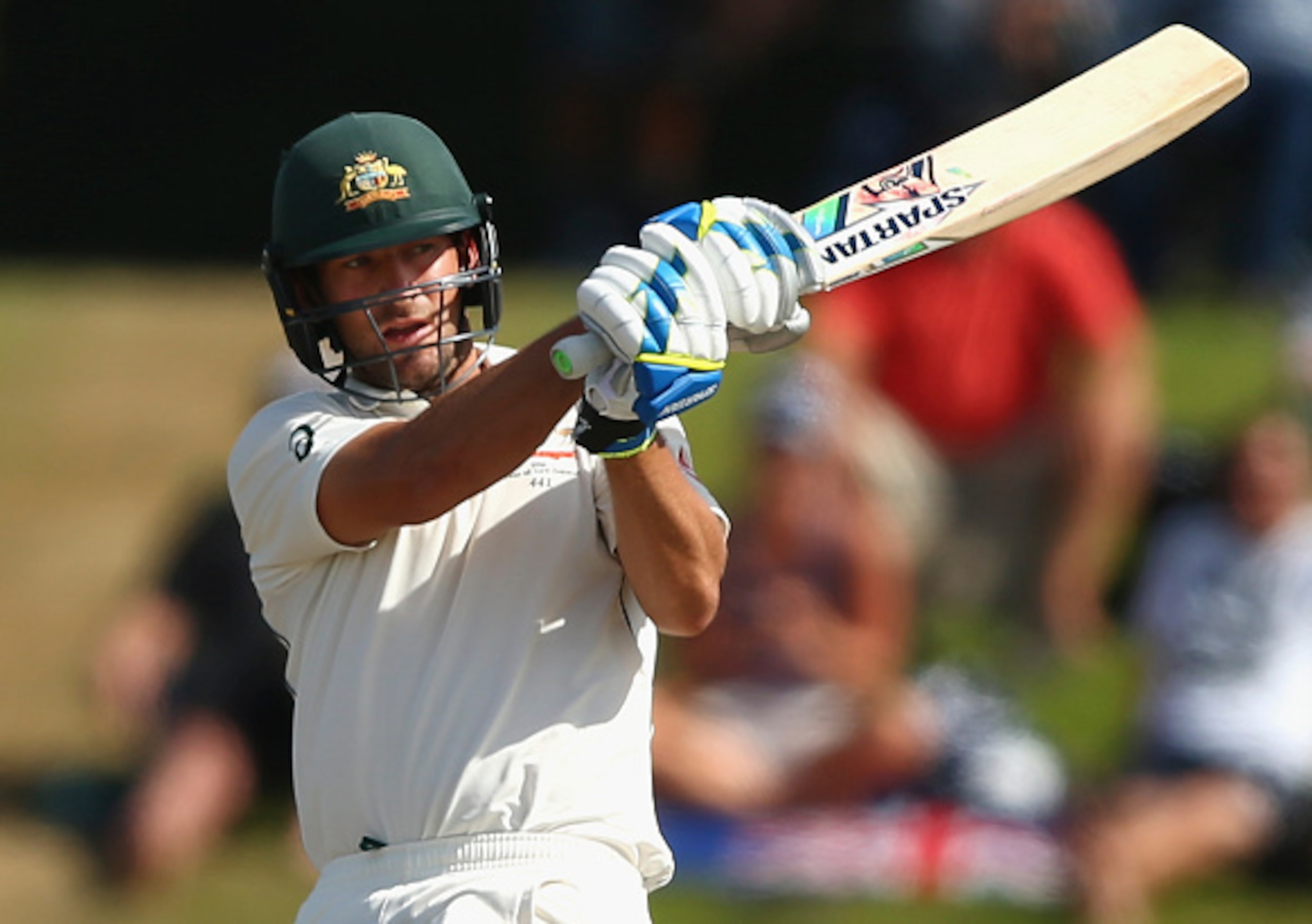 Joe Burns hit his first Test century overseas in Australia's first innings.