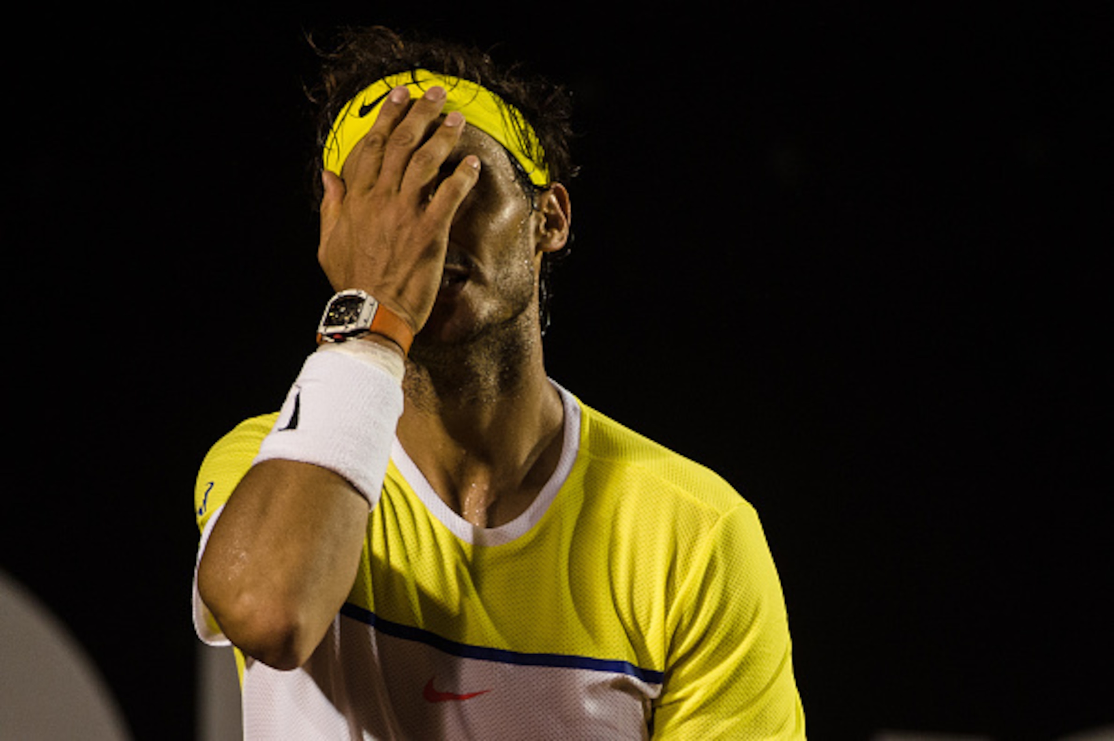 Frustration is mounting for Rafael Nadal.