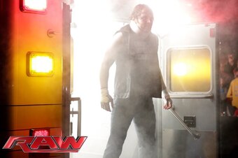 Dean Ambrose steals an ambulance and returns to Raw.
