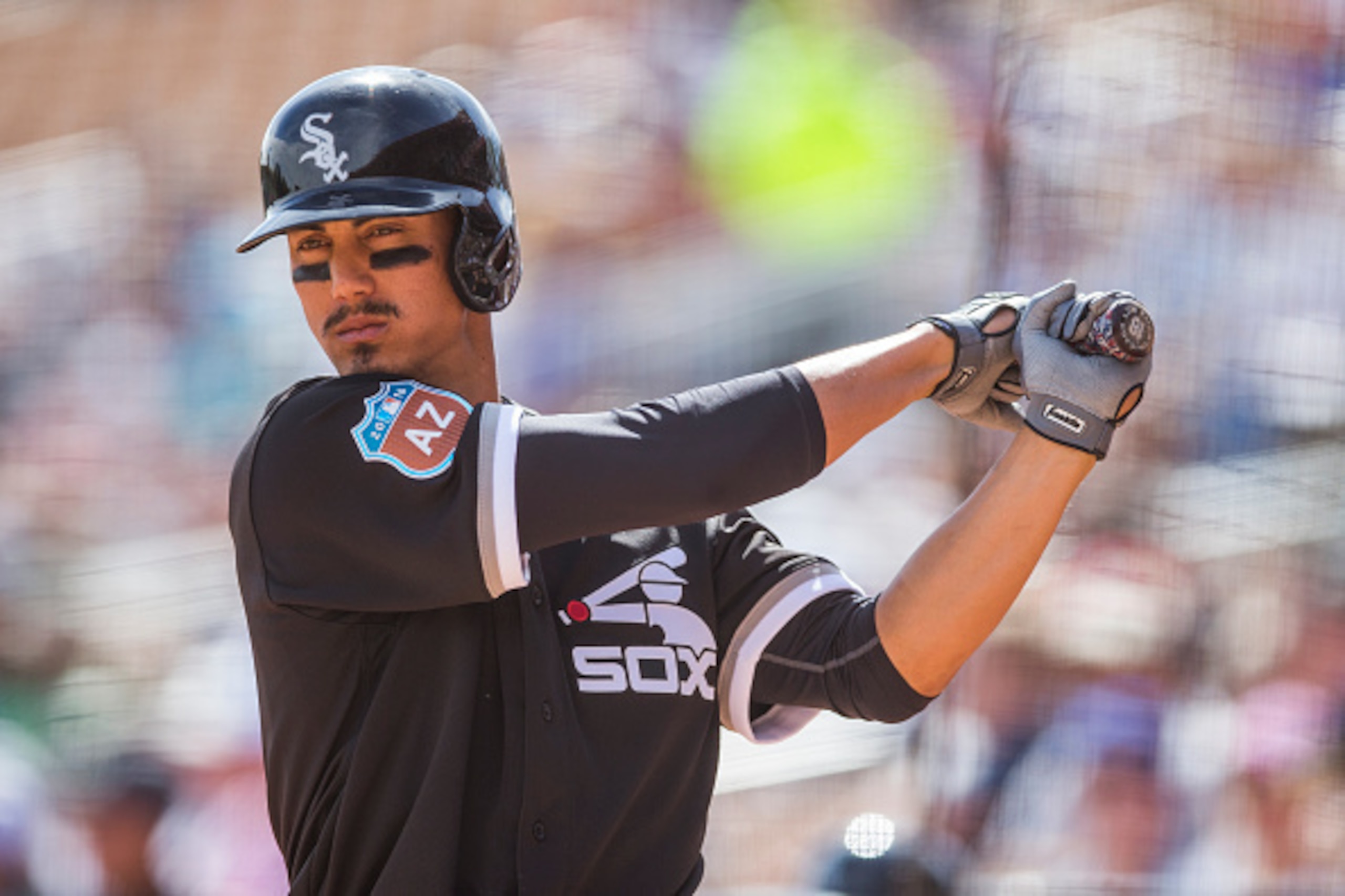 The addition of Jimmy Rollins could mean that slick-fielding Tyler Saladino, above, is headed back to Triple-A. The addition of Jimmy Rollins could mean that slick-fielding Tyler Saladino, above, is headed back to Triple-A.