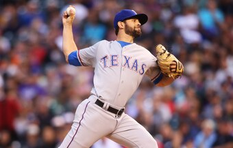 Nick Martinez is vying for the open rotation spot that Yu Darvish will eventually occupy.