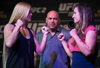 Holly Holm (left) and Miesha Tate.