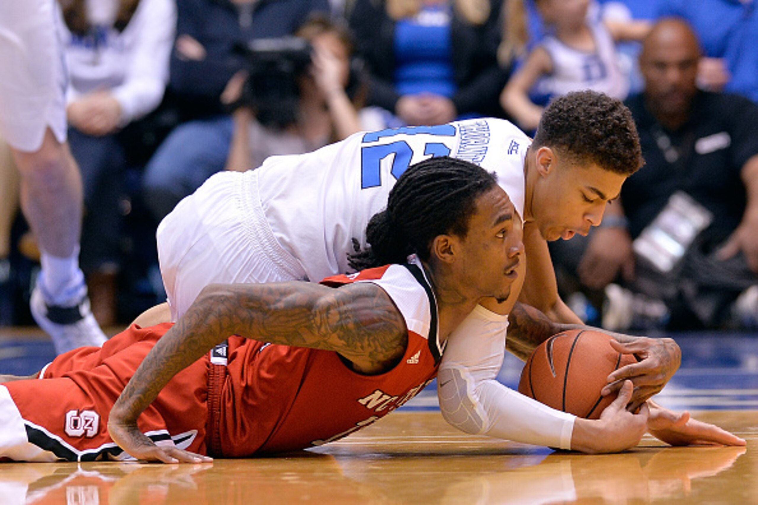 Duke edged North Carolina State in the second round of the ACC tournament.