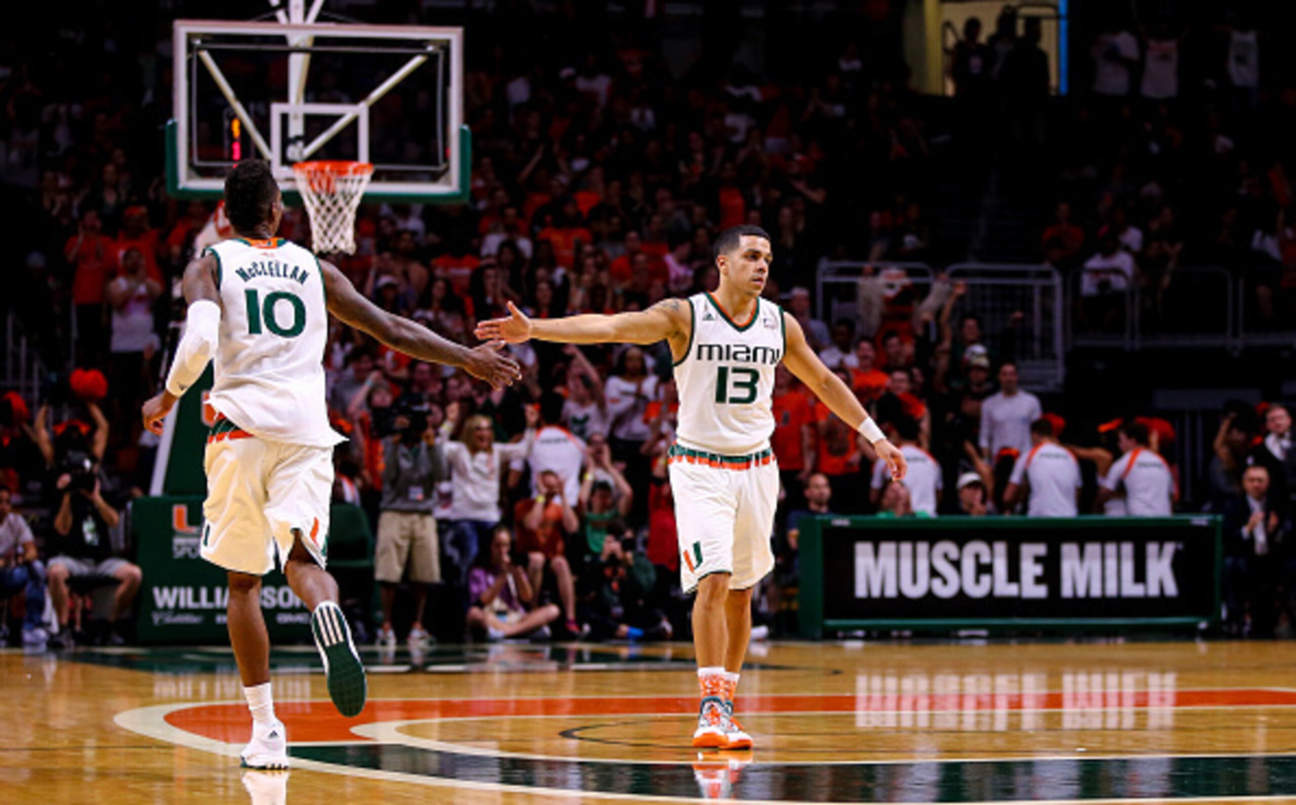Sheldon McClellan (left) and Angel Rodriguez