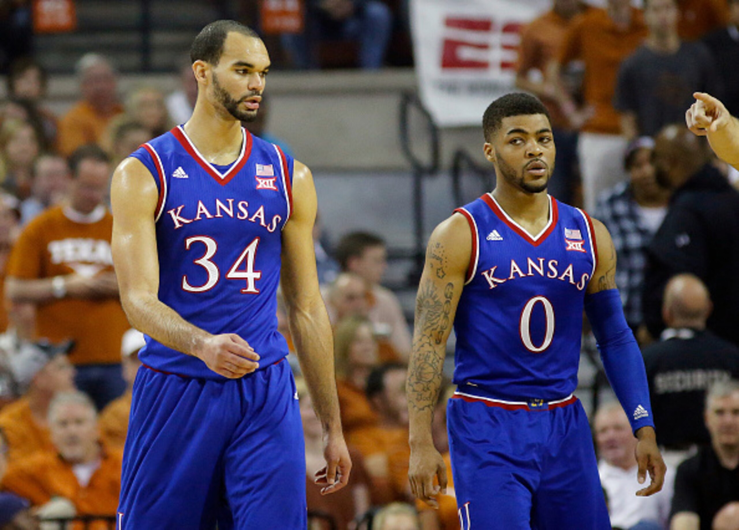 Perry Ellis (left) and Frank Mason III