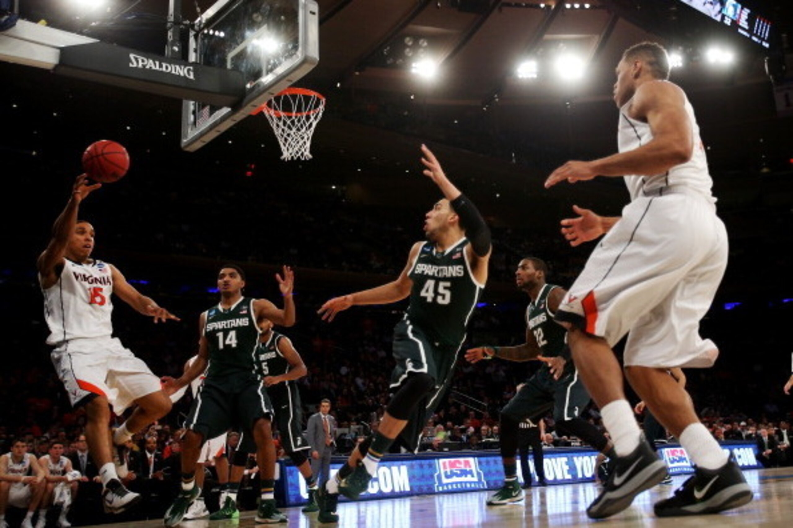 Could Michigan State and Virginia meet in the NCAA tournament for the third year in a row?
